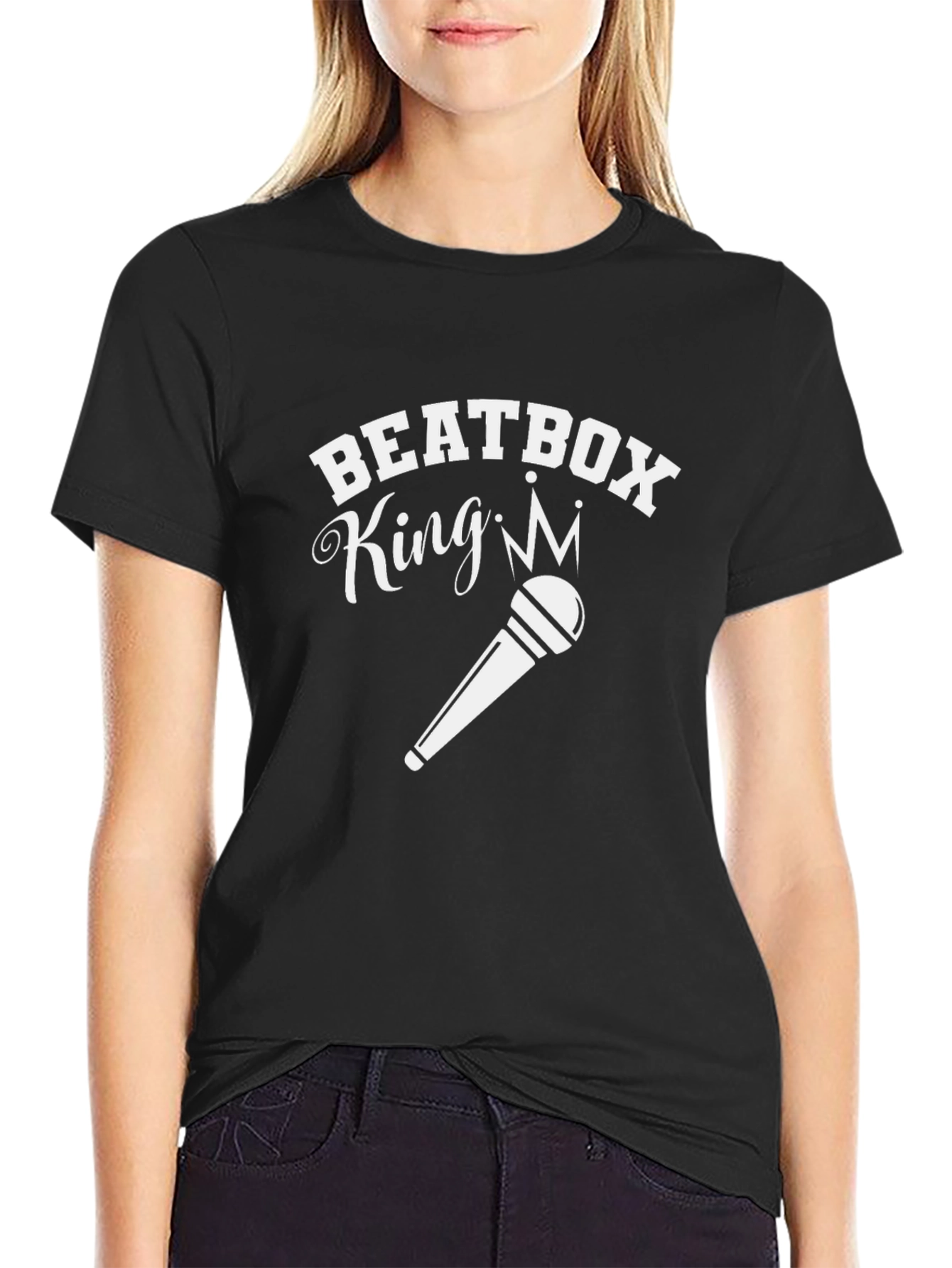 Beatbox King Graphic T-Shirt Microphone Design