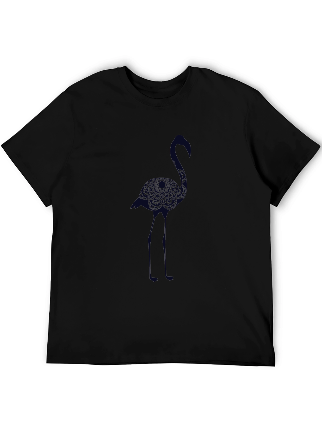 Mens Black Flamingo Graphic Tee
