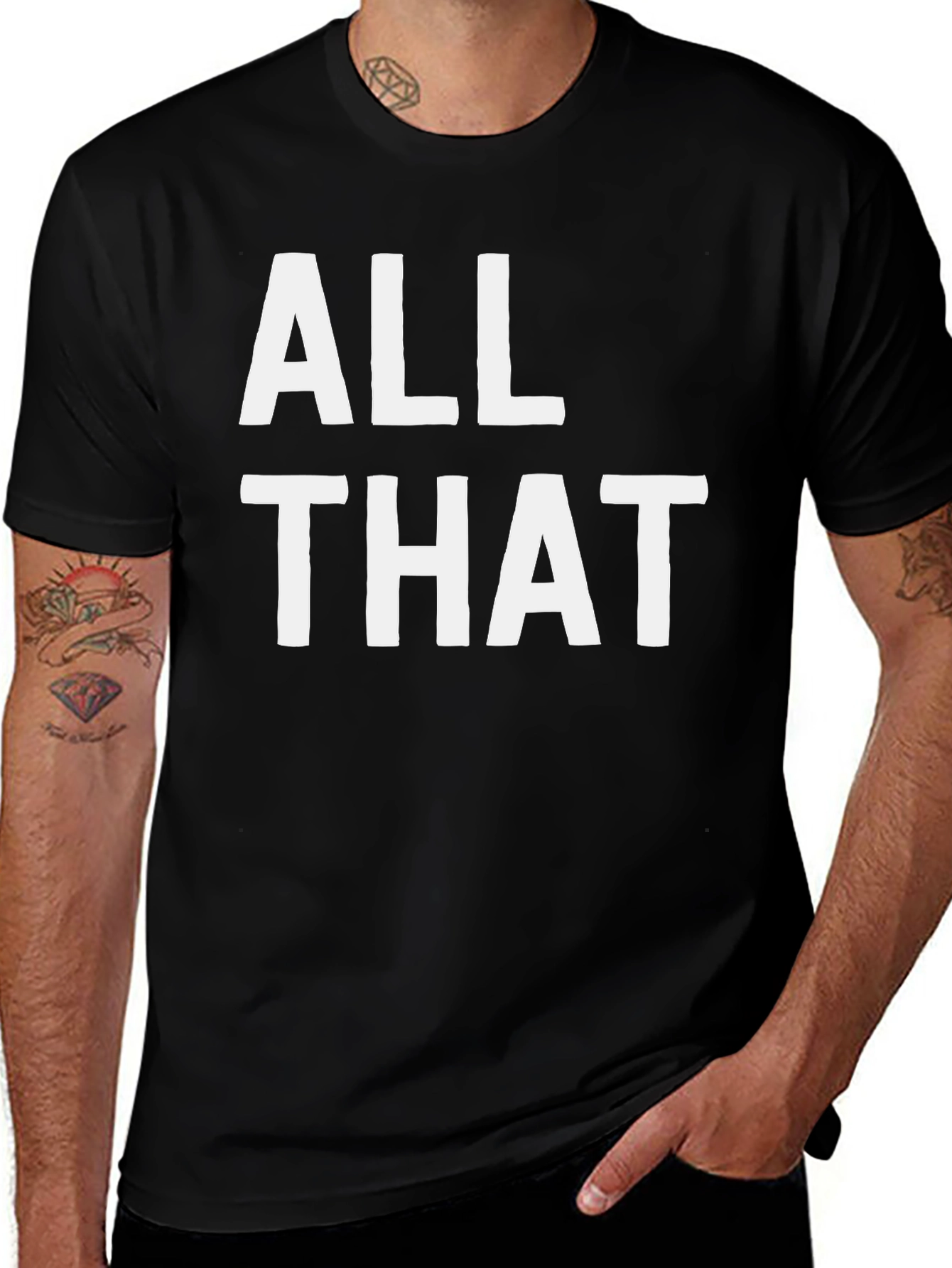 All That Graphic Tee - Stylish Mens Black T-Shirt