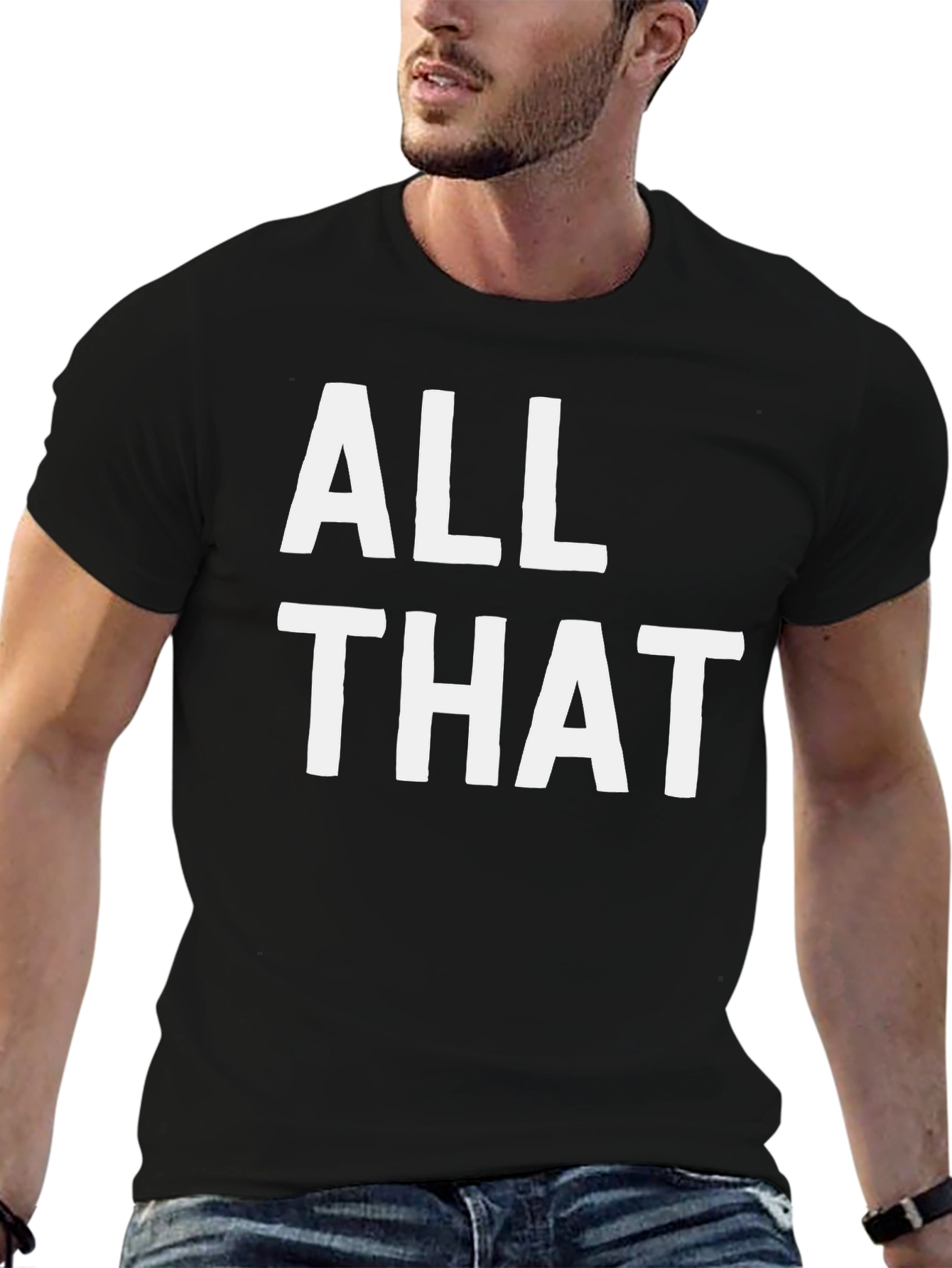 All That Graphic Tee - Stylish Mens Black T-Shirt