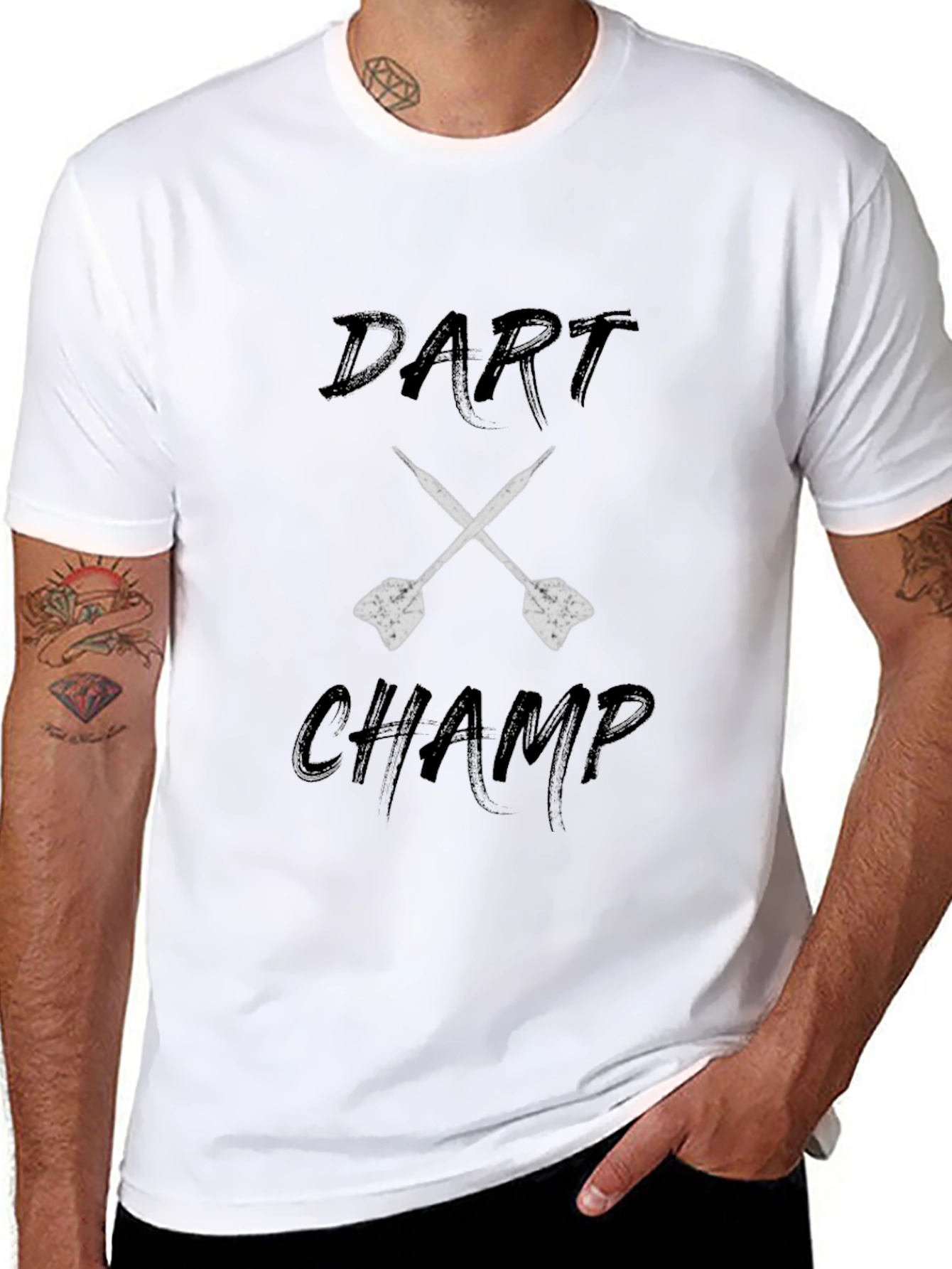 Dart Champ Graphic Tee - Black Casual Style