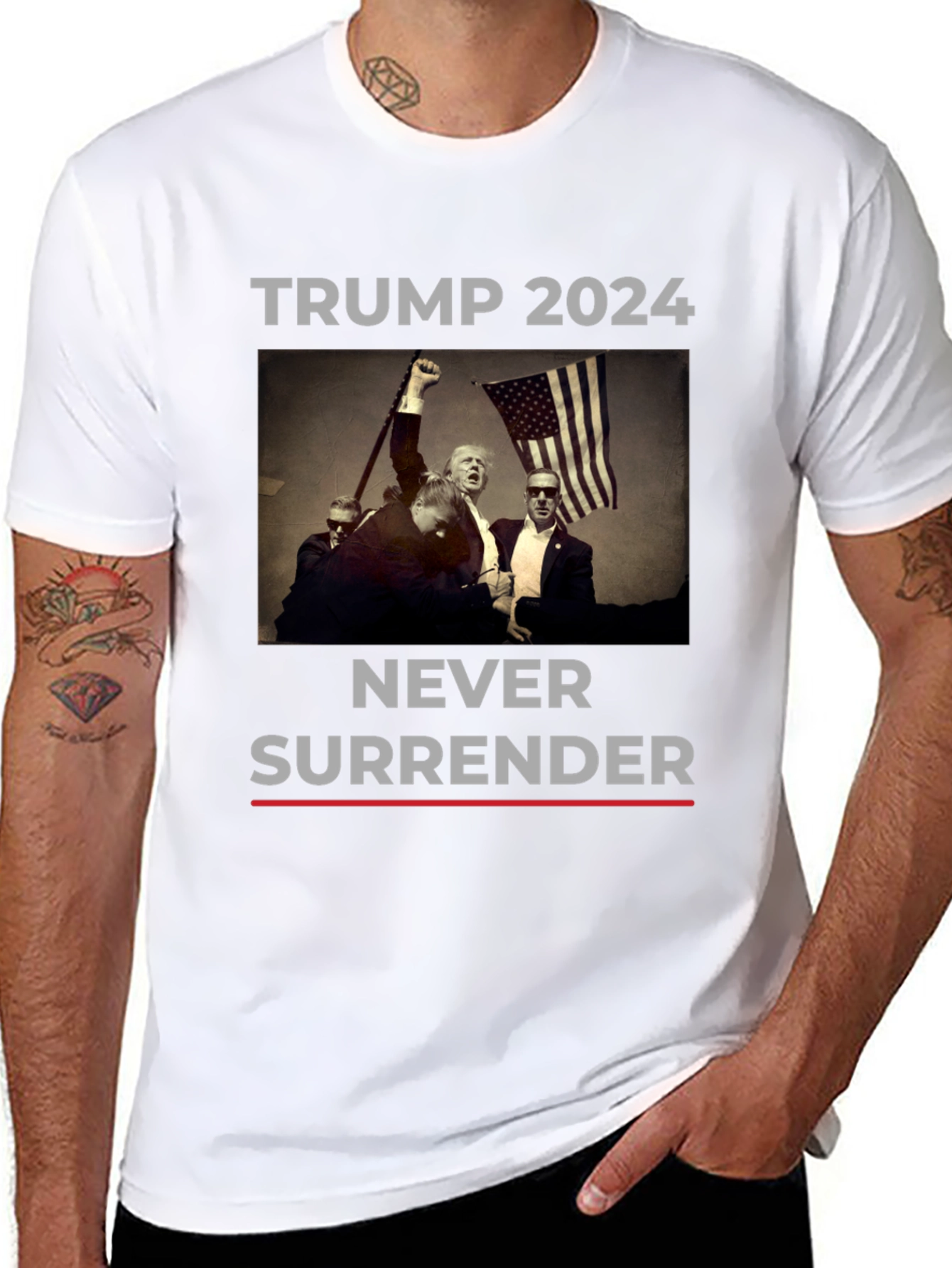 Trump 2024 Never Surrender T-Shirt