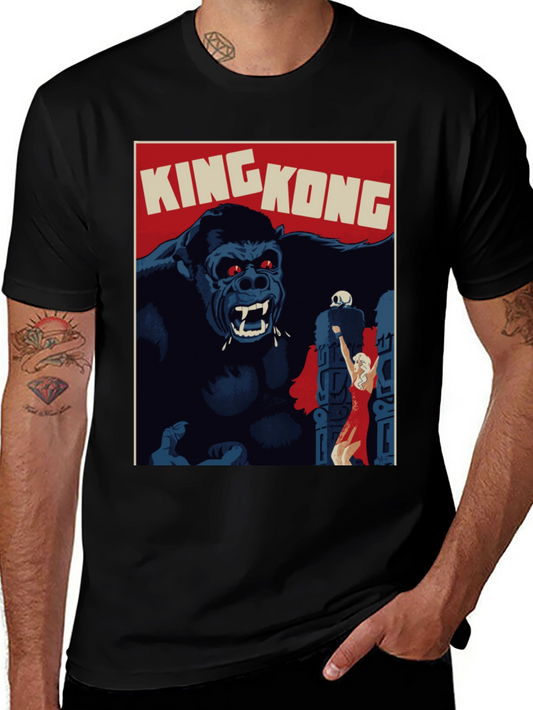 King Kong Movie Poster Graphic T-Shirt - Black