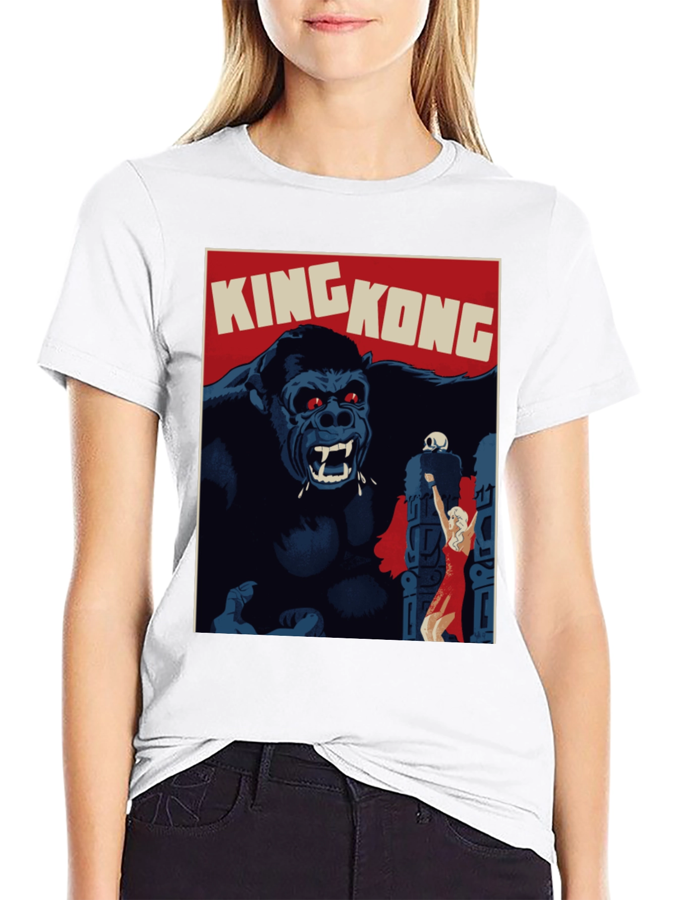King Kong Movie Poster Graphic T-Shirt - Black