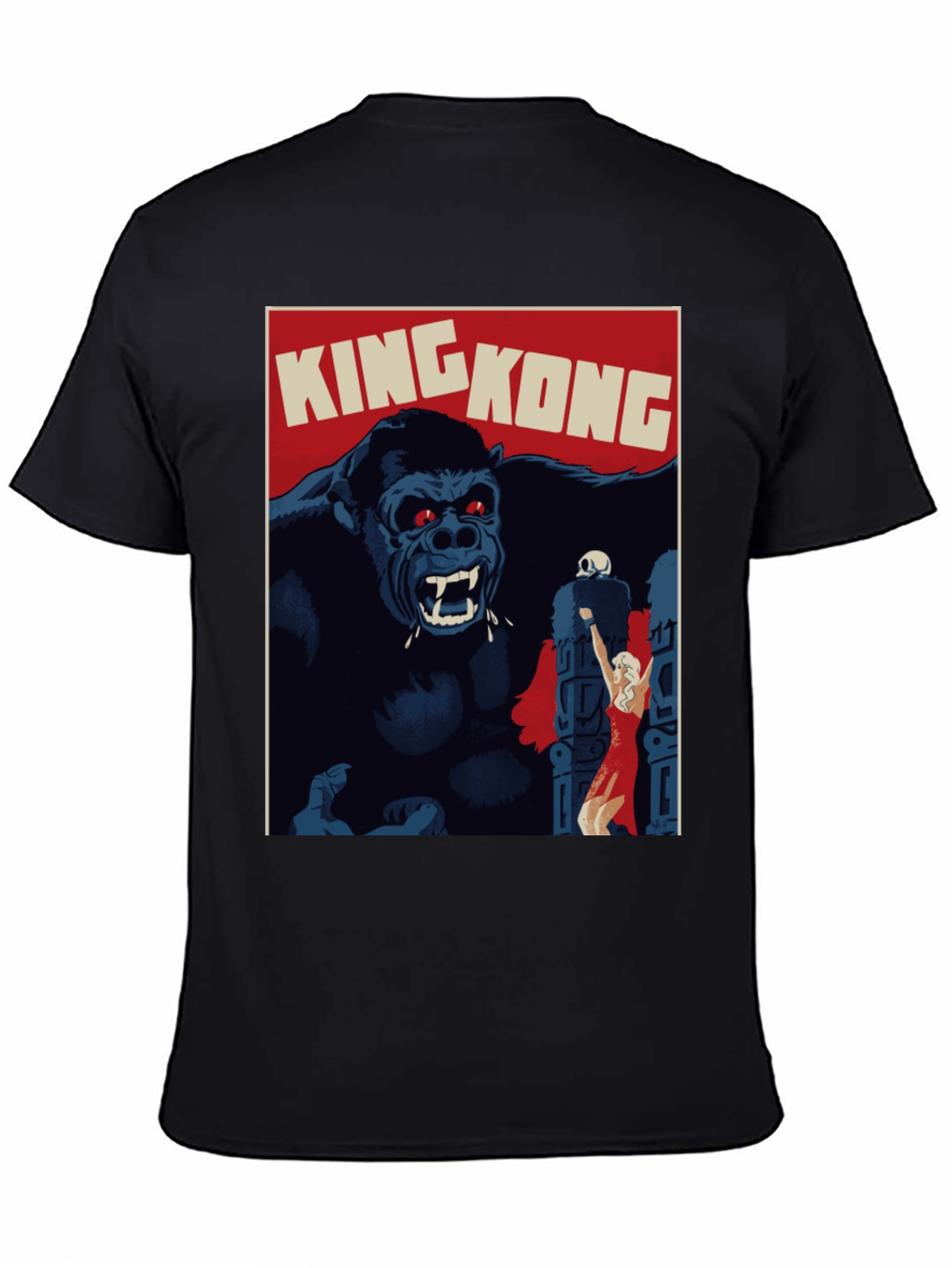 King Kong Movie Poster Graphic T-Shirt - Black