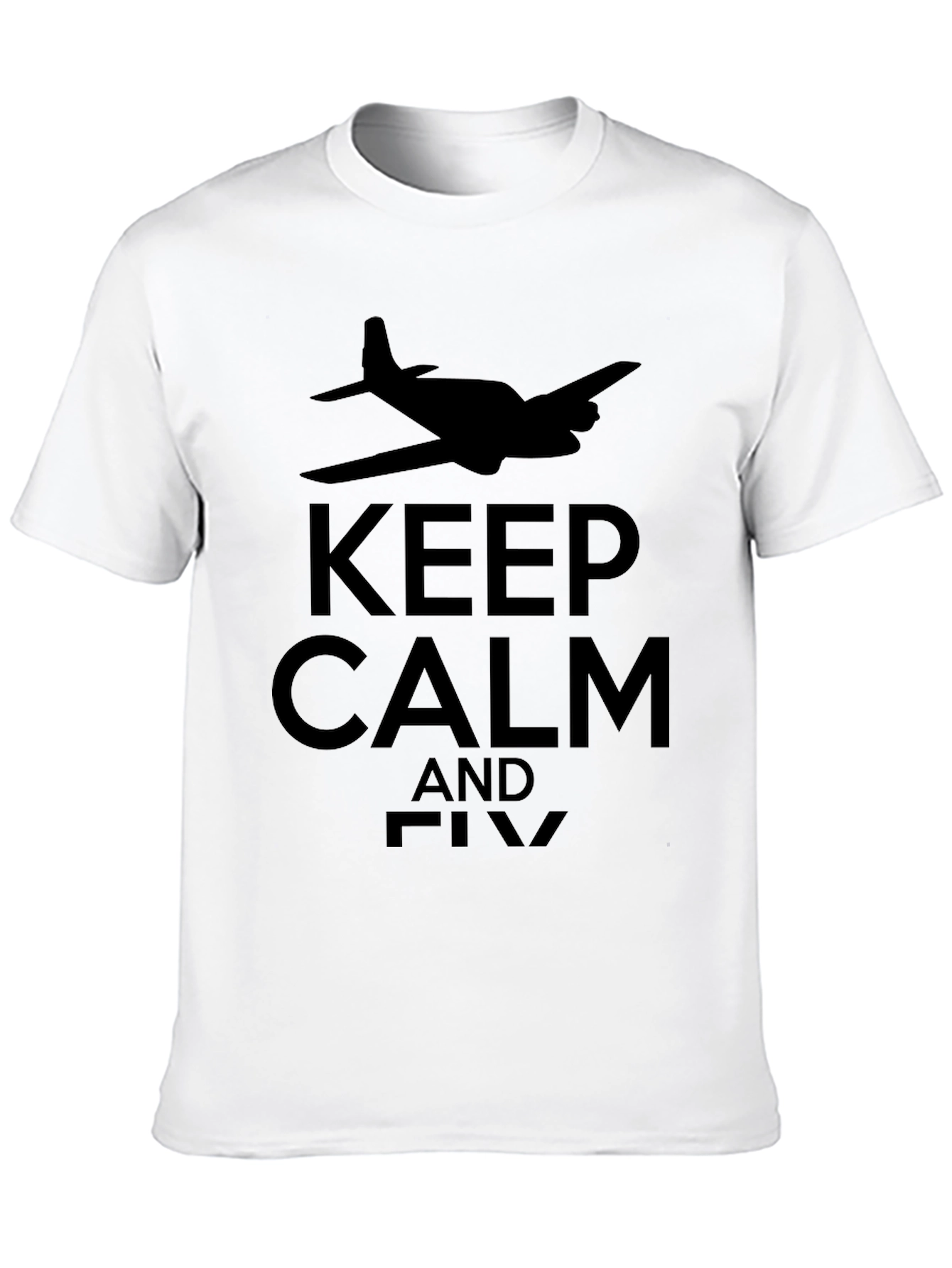 Keep Calm and Fly Black T-Shirt