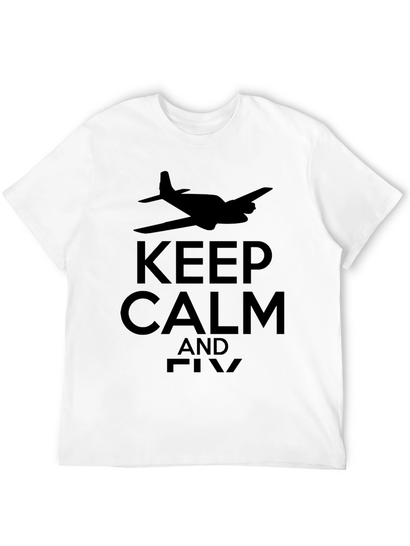 Keep Calm and Fly Black T-Shirt