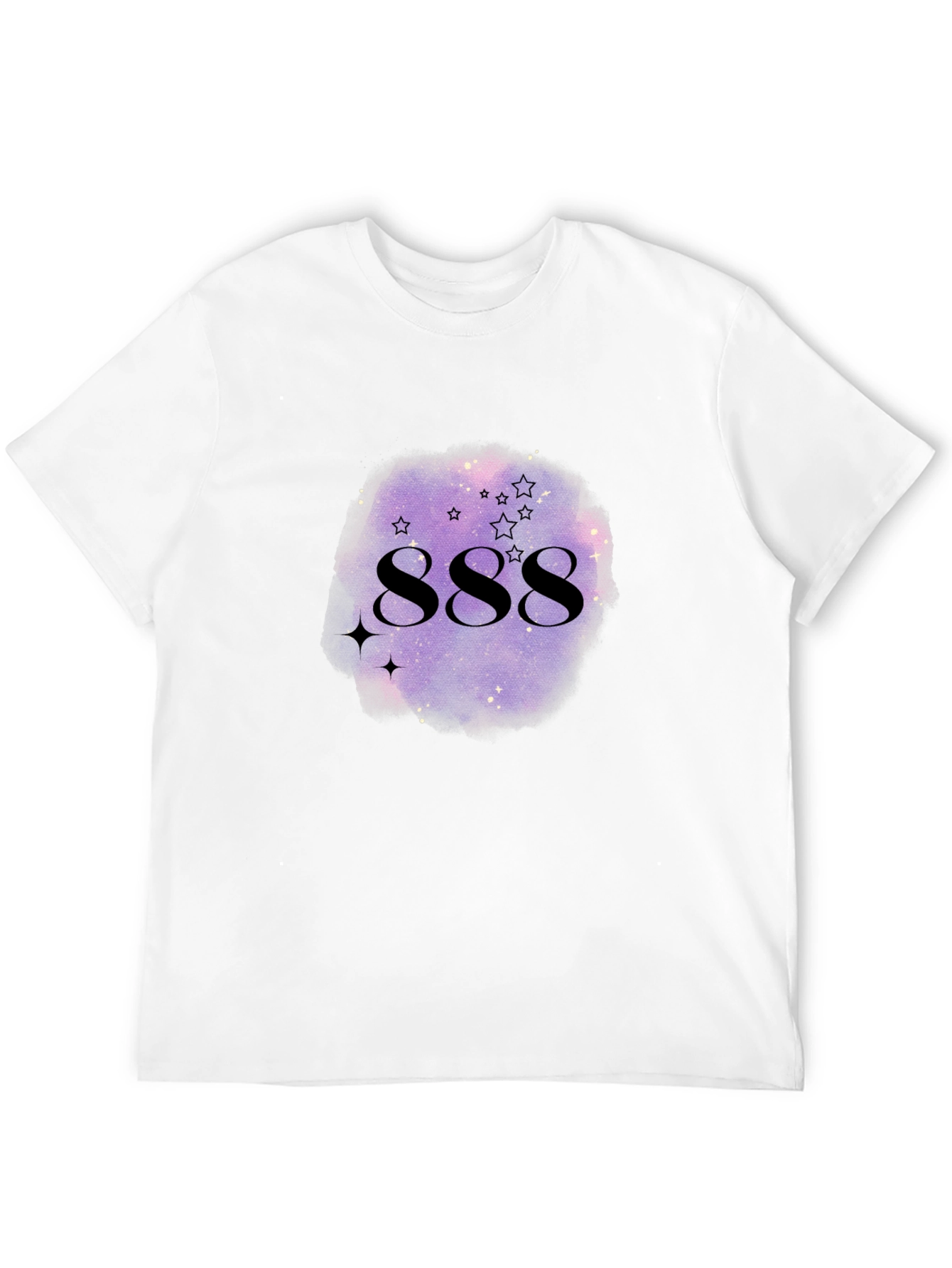 888 Angel Number Galaxy Graphic T-Shirt