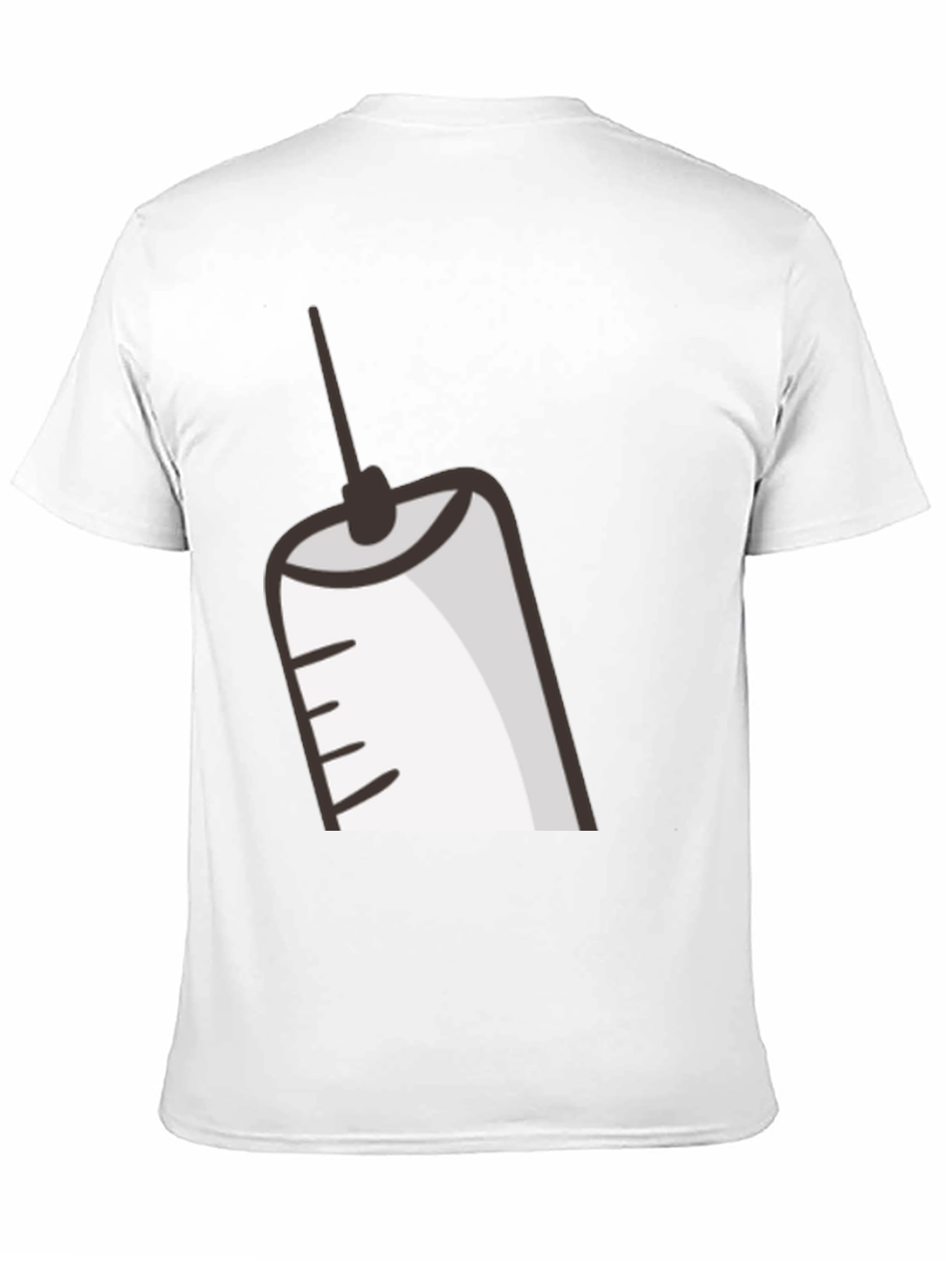 Cartoon Syringe Graphic T-Shirt - Black
