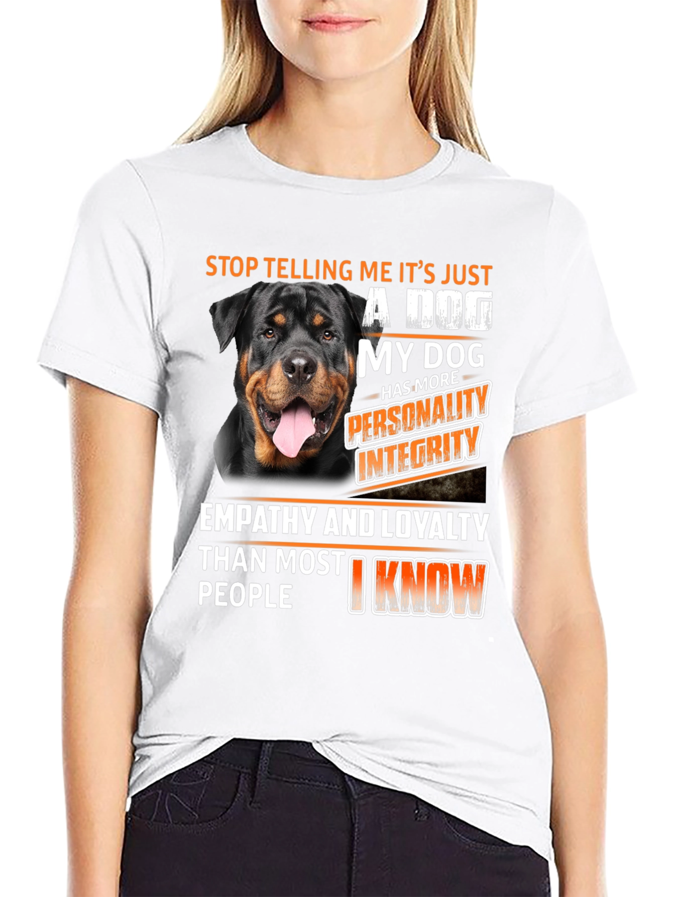 Rottweiler Dog Lover T-Shirt: Personality & Integrity