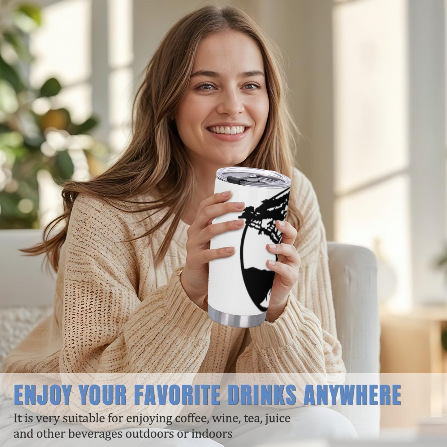 Gym-Friendly Insulated Tumbler - Stainless Steel Graphic Design Drink Cup