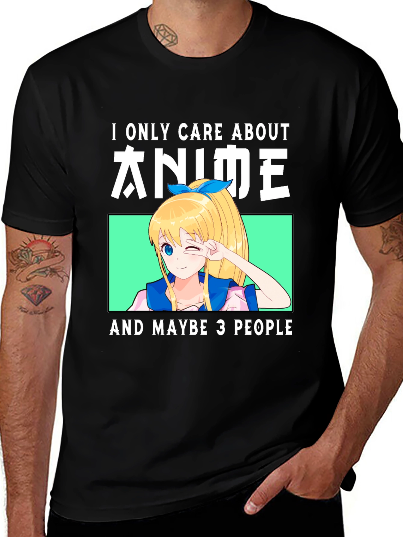 Anime Lover T-Shirt - I Only Care About Anime