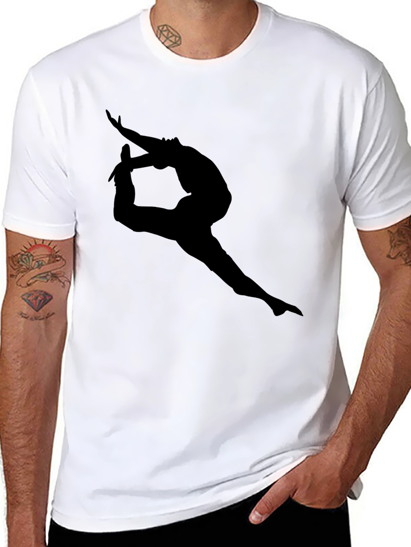 Black Dancer Silhouette T-Shirt