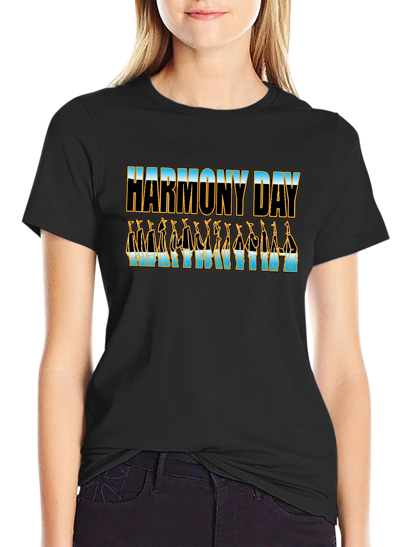 Harmony Day Black T-Shirt