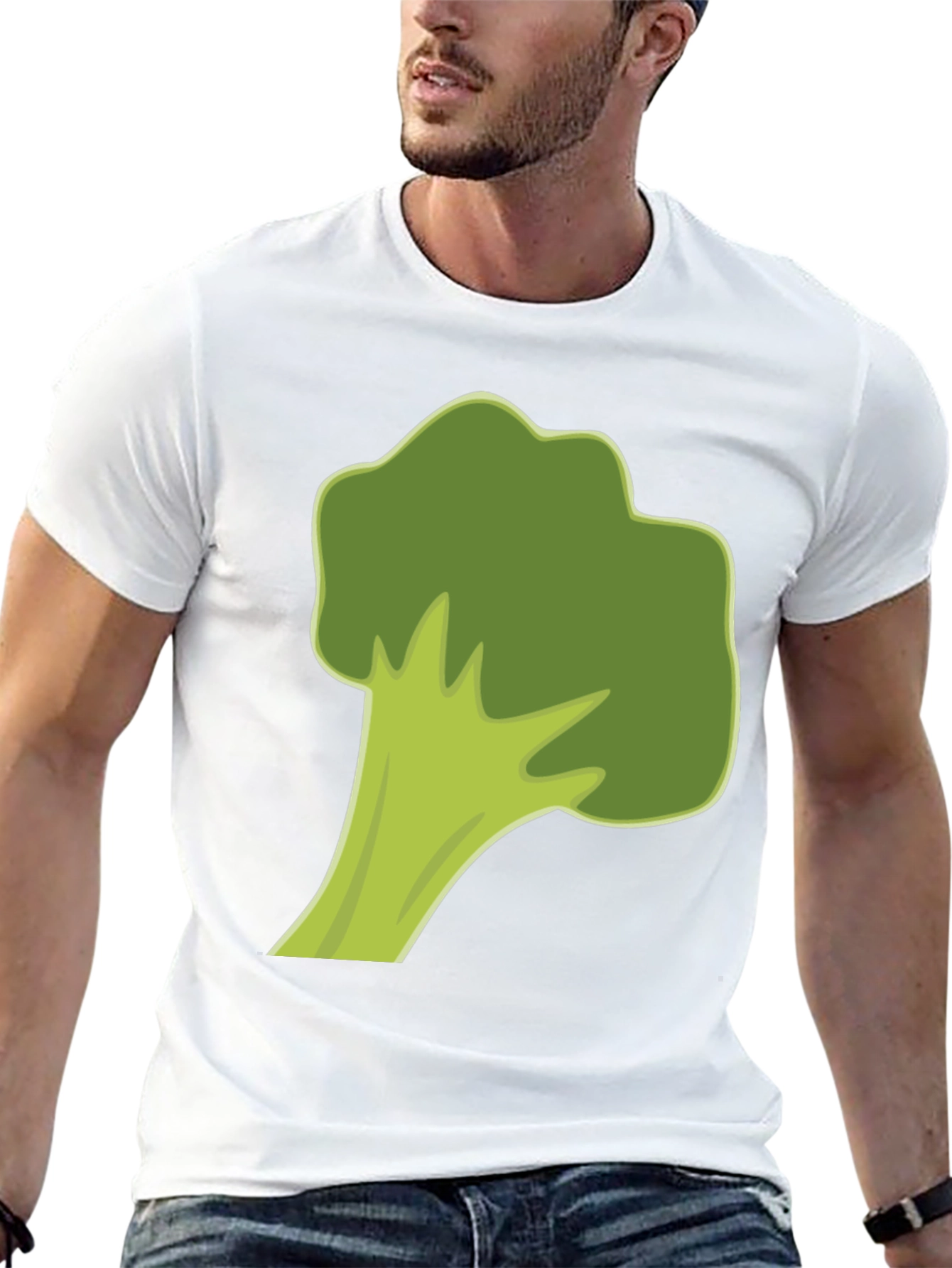 Broccoli Graphic Tee - Black Cotton Casual Shirt