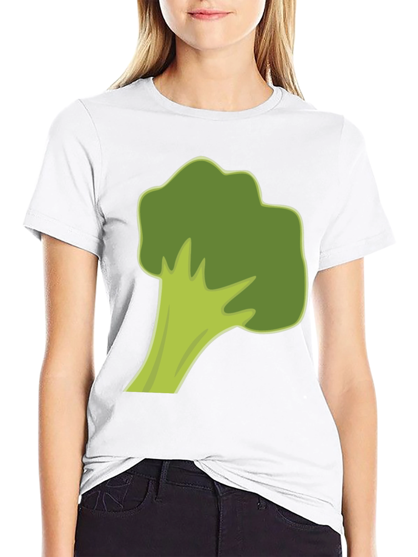 Broccoli Graphic Tee - Black Cotton Casual Shirt