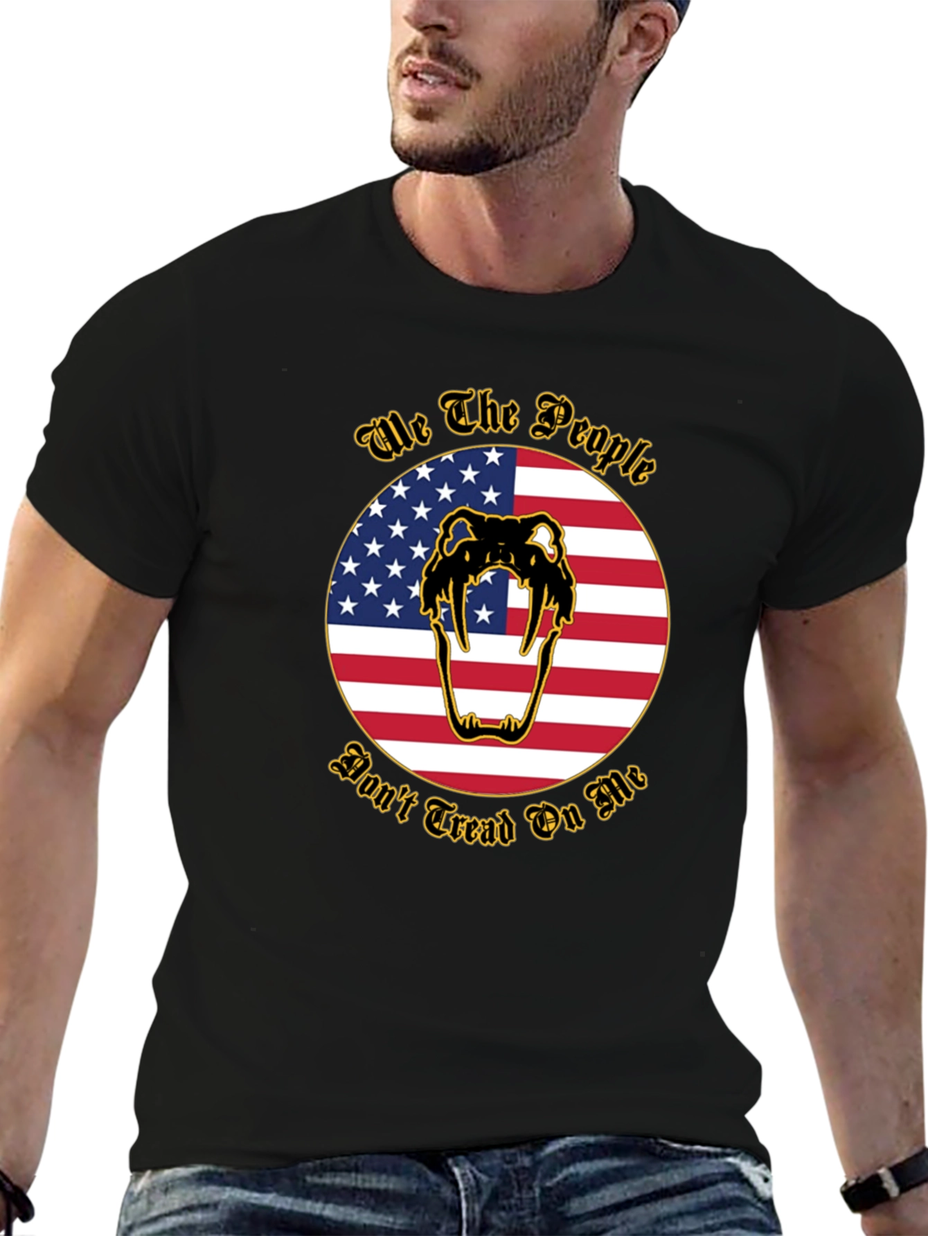 We The People Snake American Flag Graphic T-Shirt