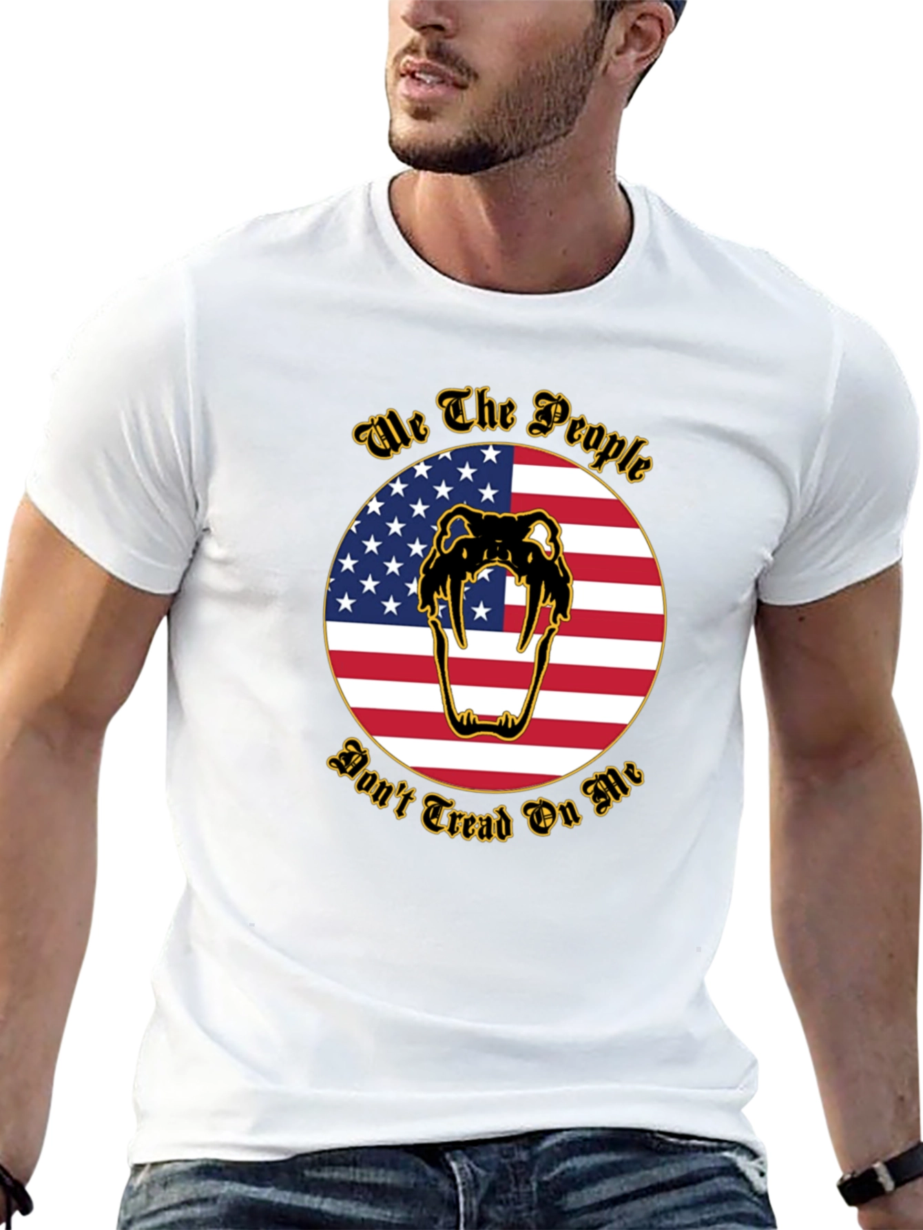 We The People Snake American Flag Graphic T-Shirt
