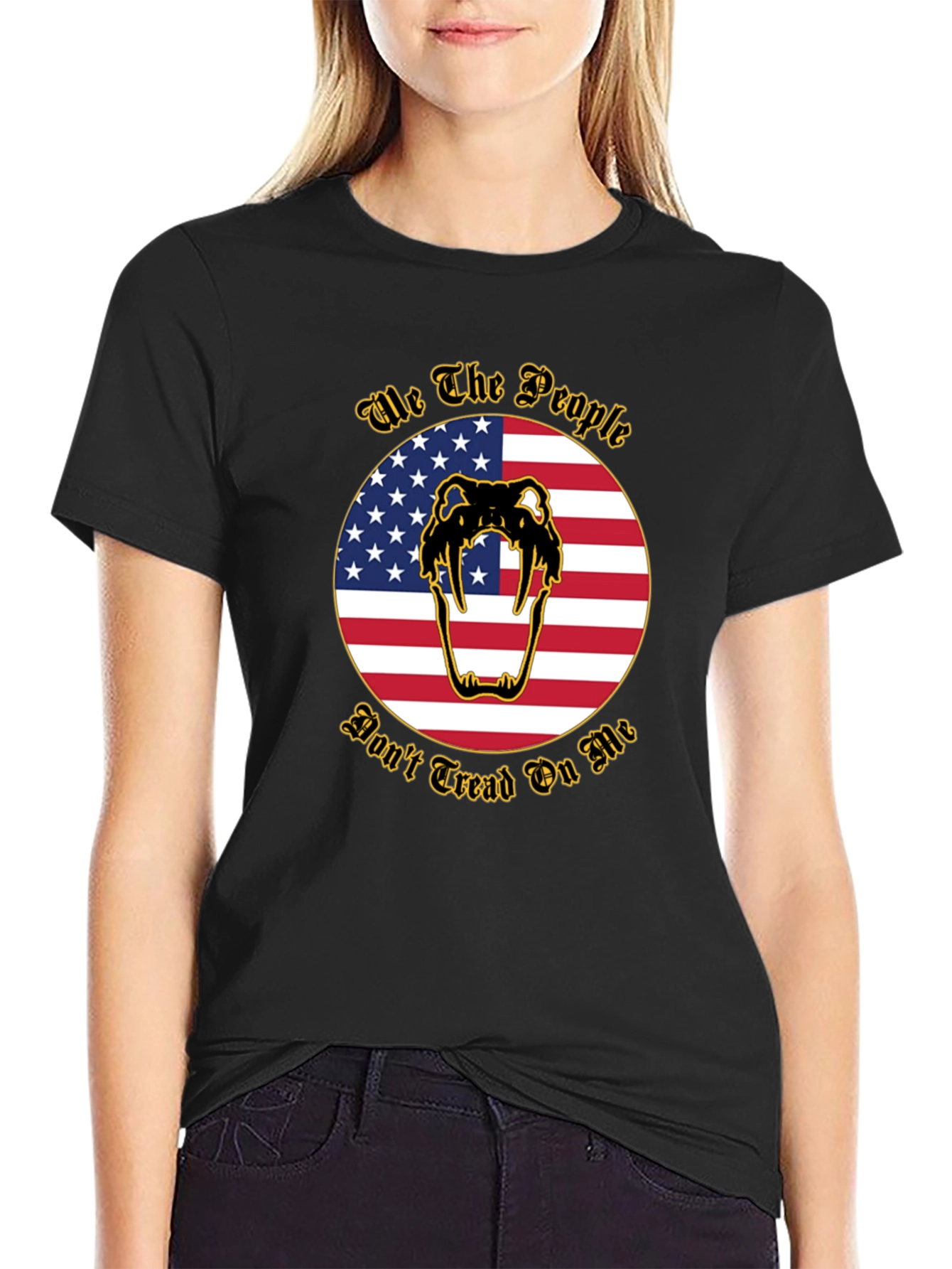 We The People Snake American Flag Graphic T-Shirt