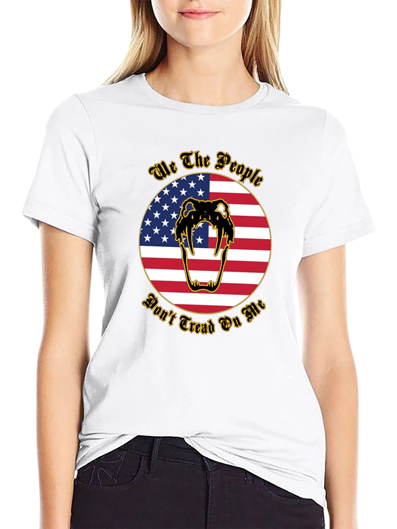 We The People Snake American Flag Graphic T-Shirt