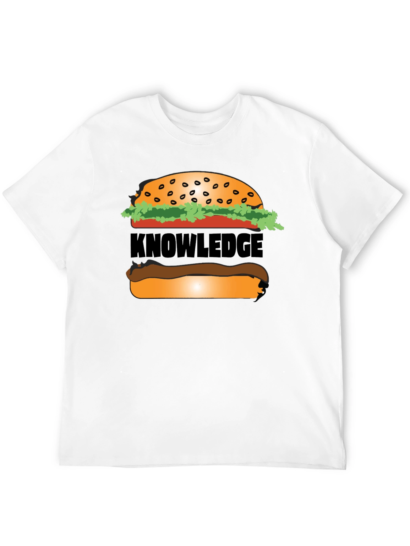 Knowledge Burger Graphic T-Shirt - Black