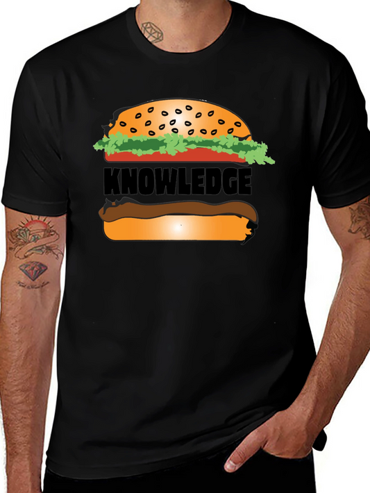 Knowledge Burger Graphic T-Shirt - Black