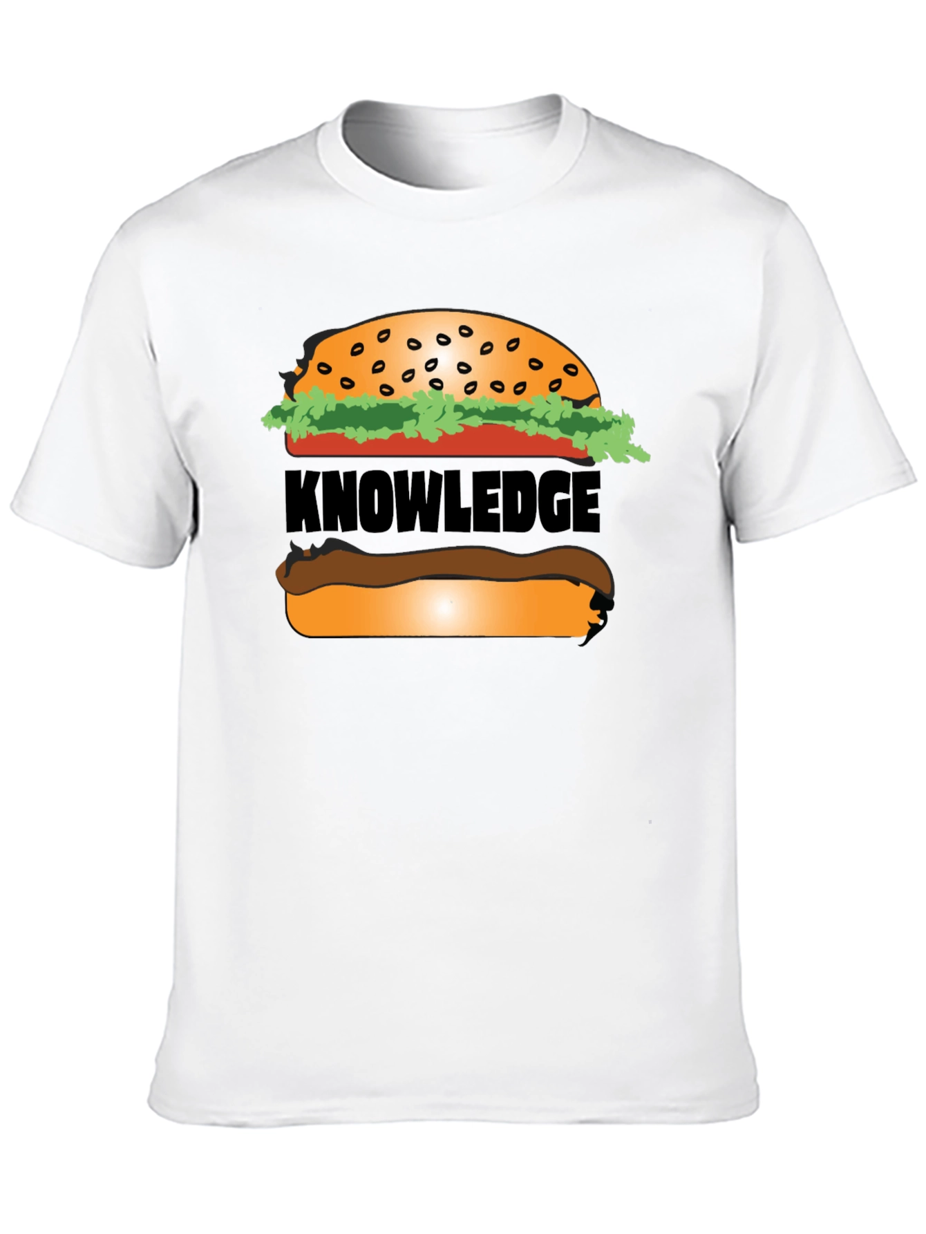 Knowledge Burger Graphic T-Shirt - Black