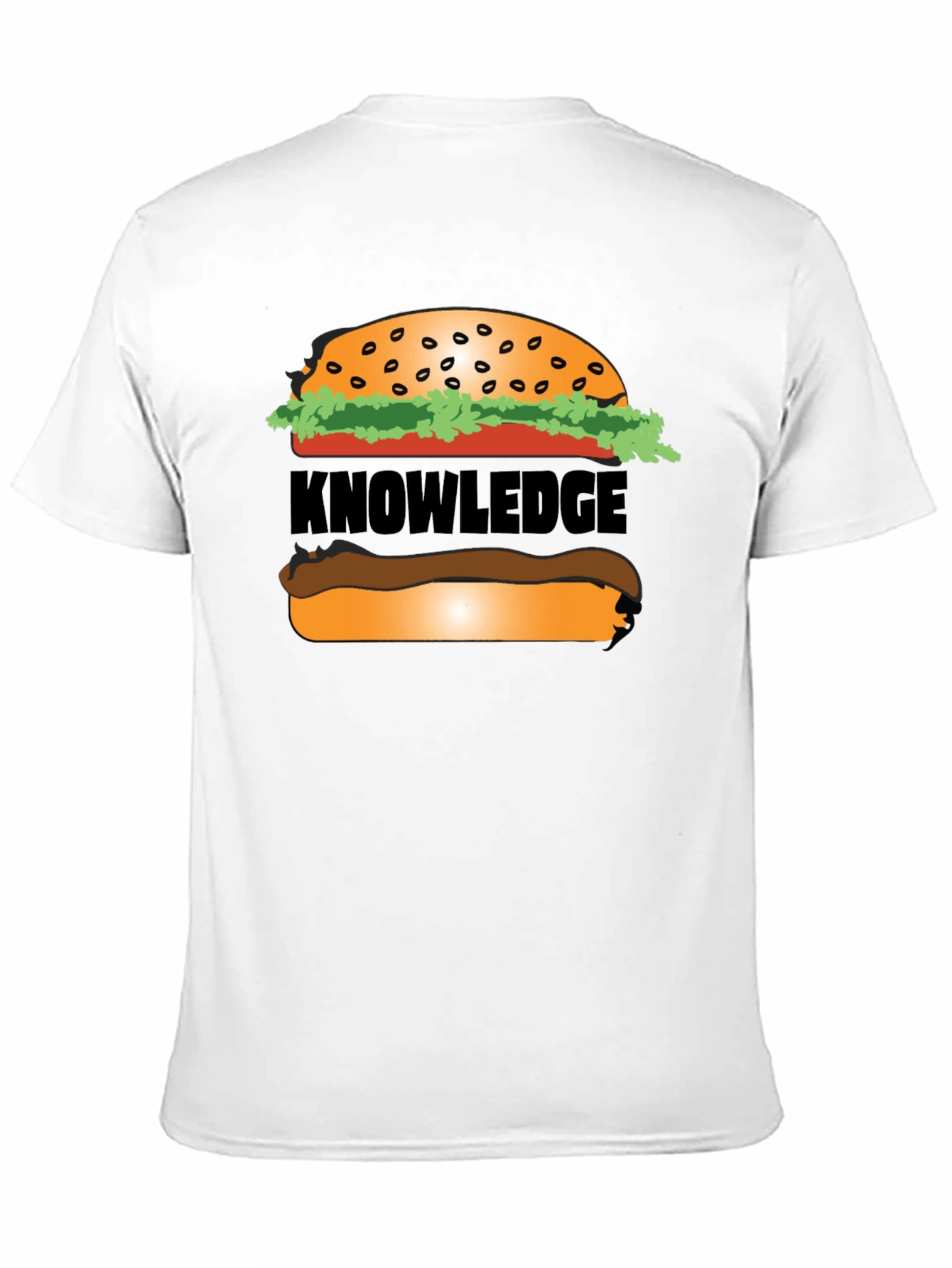 Knowledge Burger Graphic T-Shirt - Black