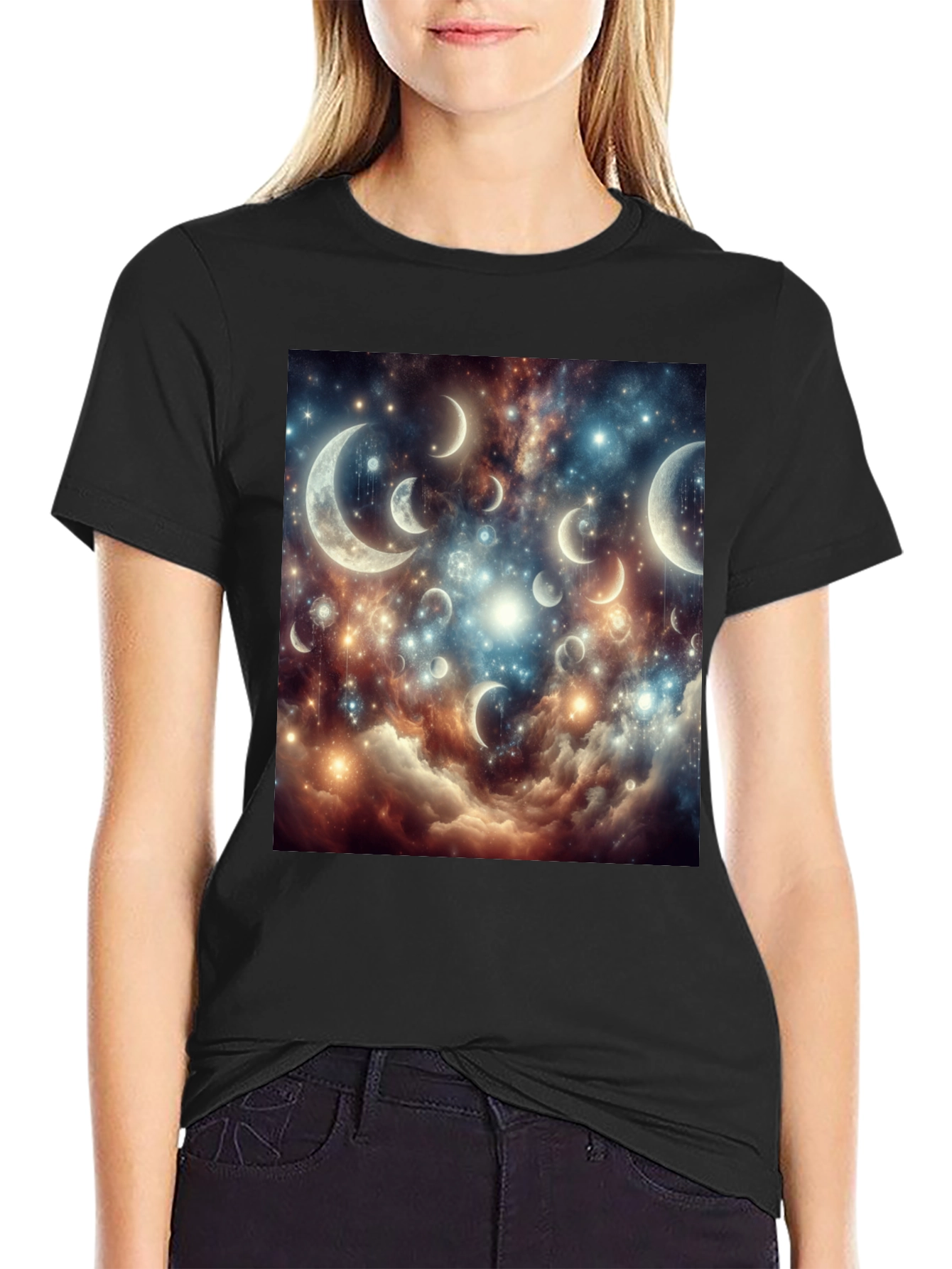 Celestial Moonscape Graphic T-Shirt