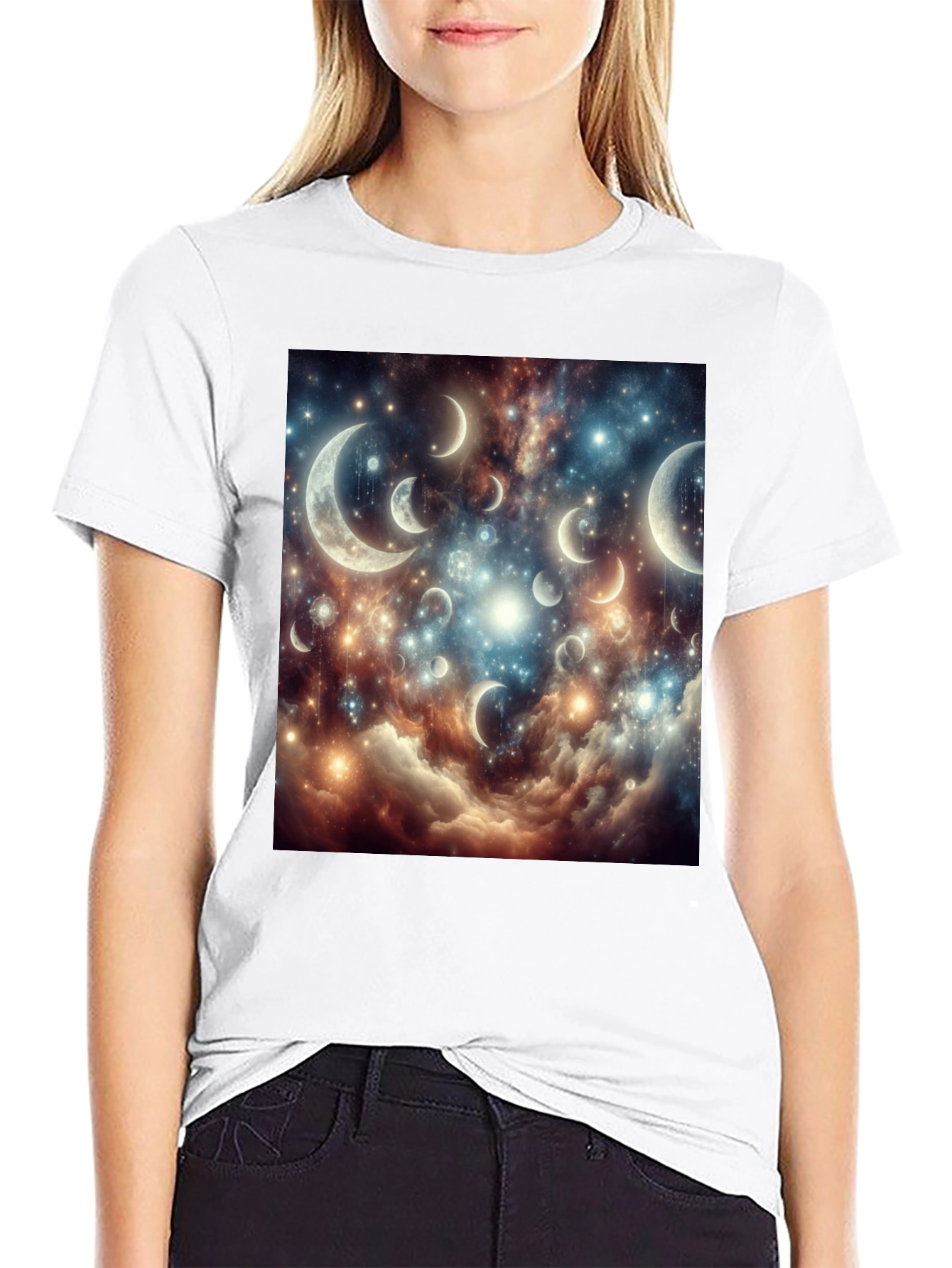 Celestial Moonscape Graphic T-Shirt
