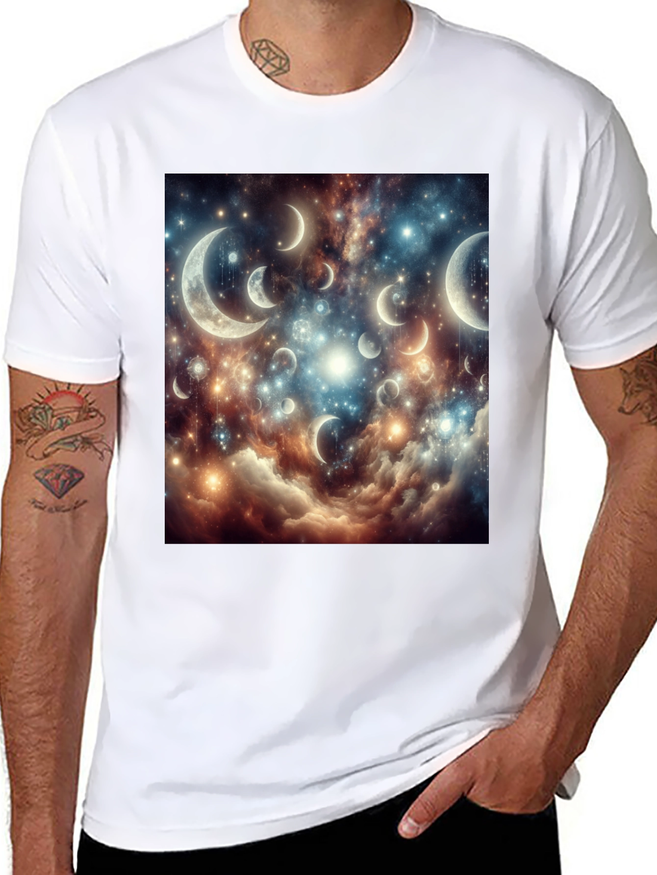 Celestial Moonscape Graphic T-Shirt