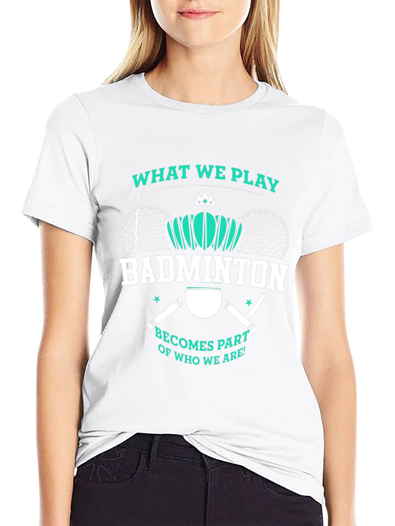 Badminton Player Graphic Tee - Unisex Black Shirt
