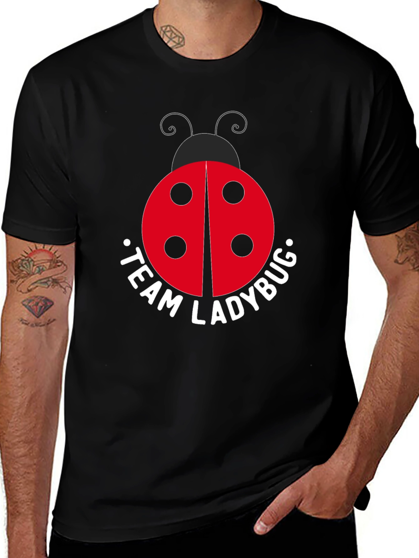 Team Ladybug Black T-Shirt