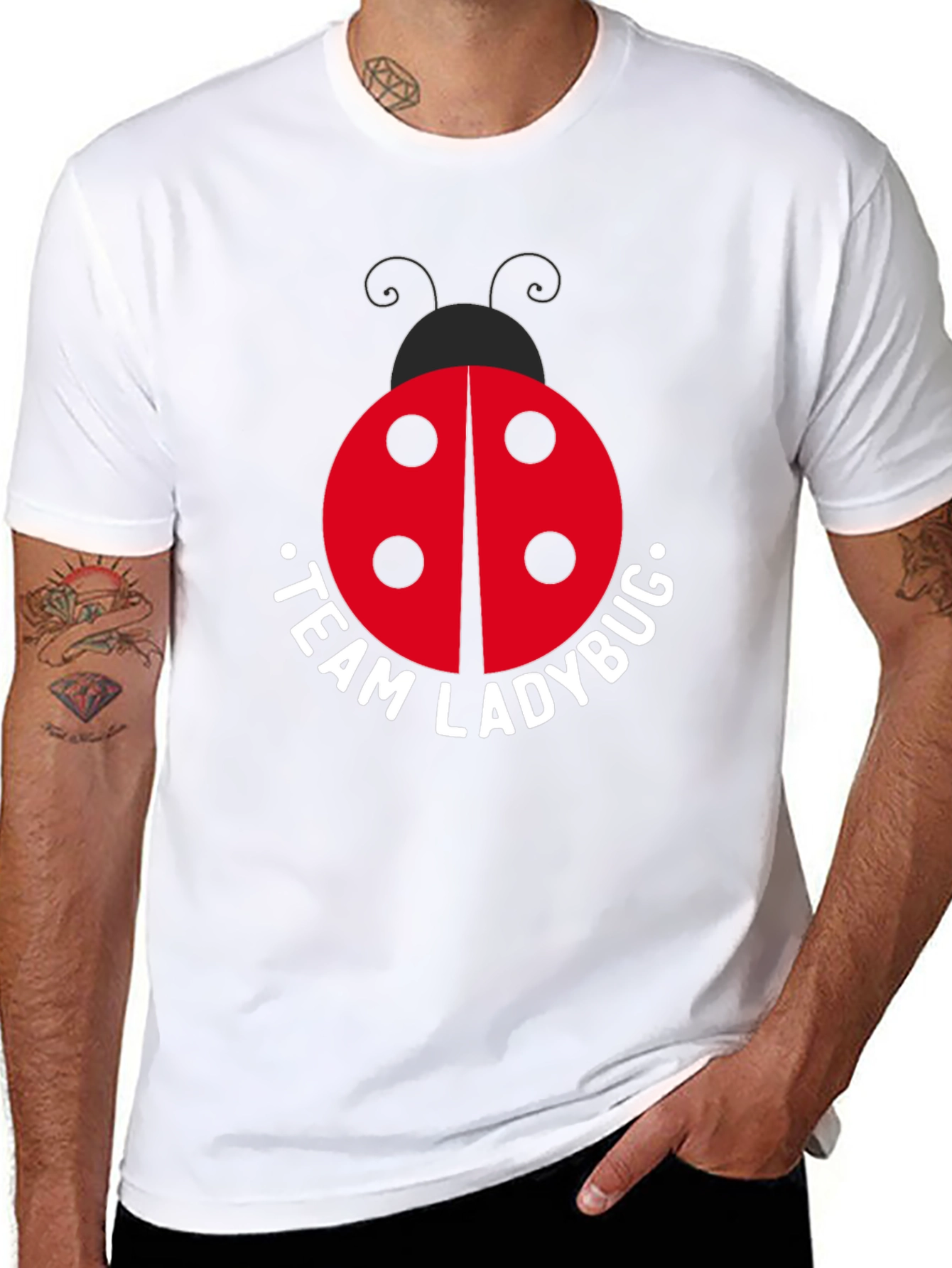 Team Ladybug Black T-Shirt