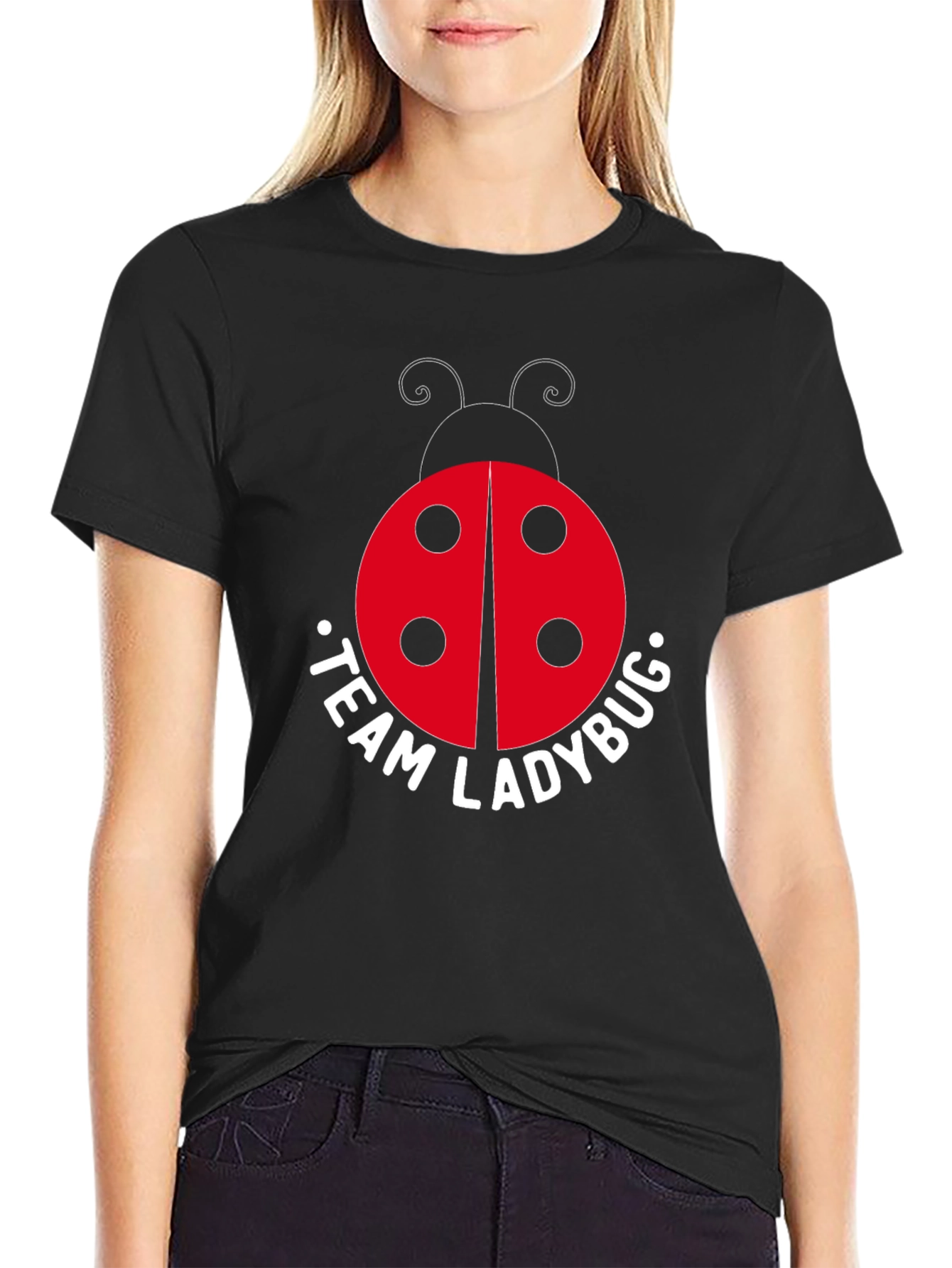 Team Ladybug Black T-Shirt