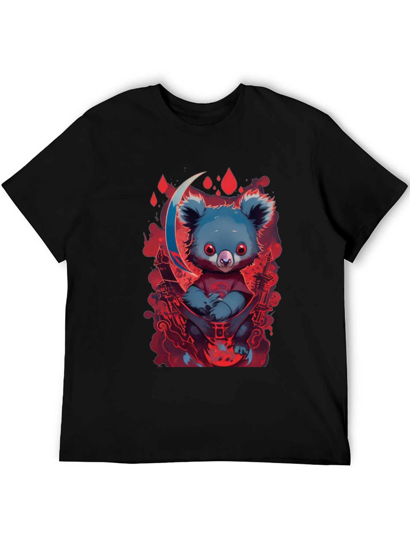 Koala Moon Graphic Tee - Unique Cartoon Animal Design