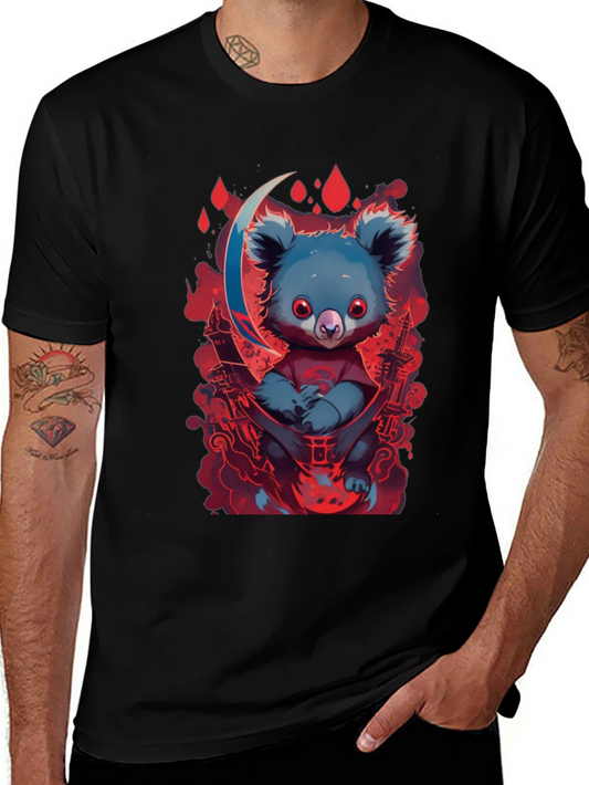 Koala Moon Graphic Tee - Unique Cartoon Animal Design