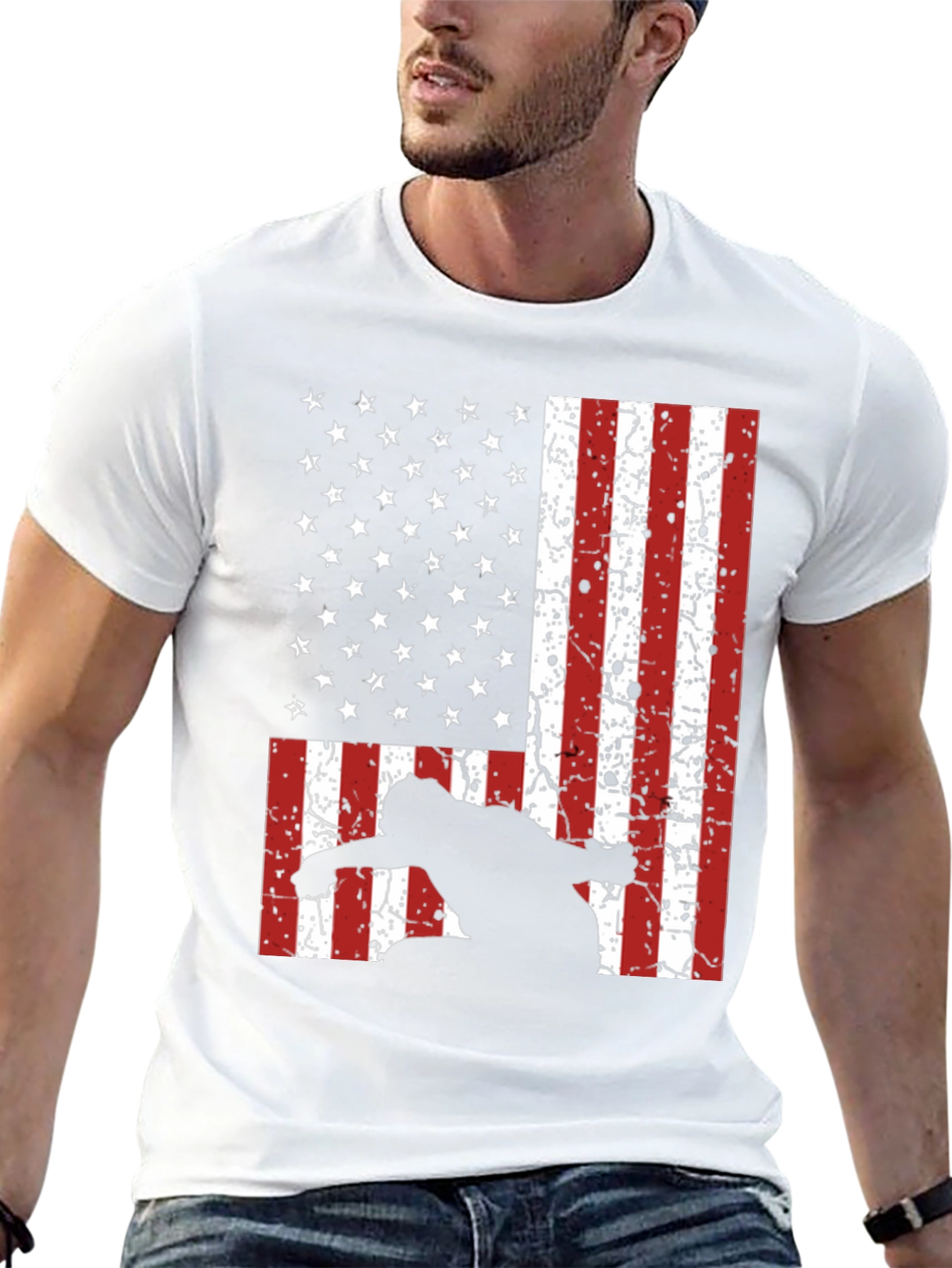 American Flag Snowboarder T-Shirt