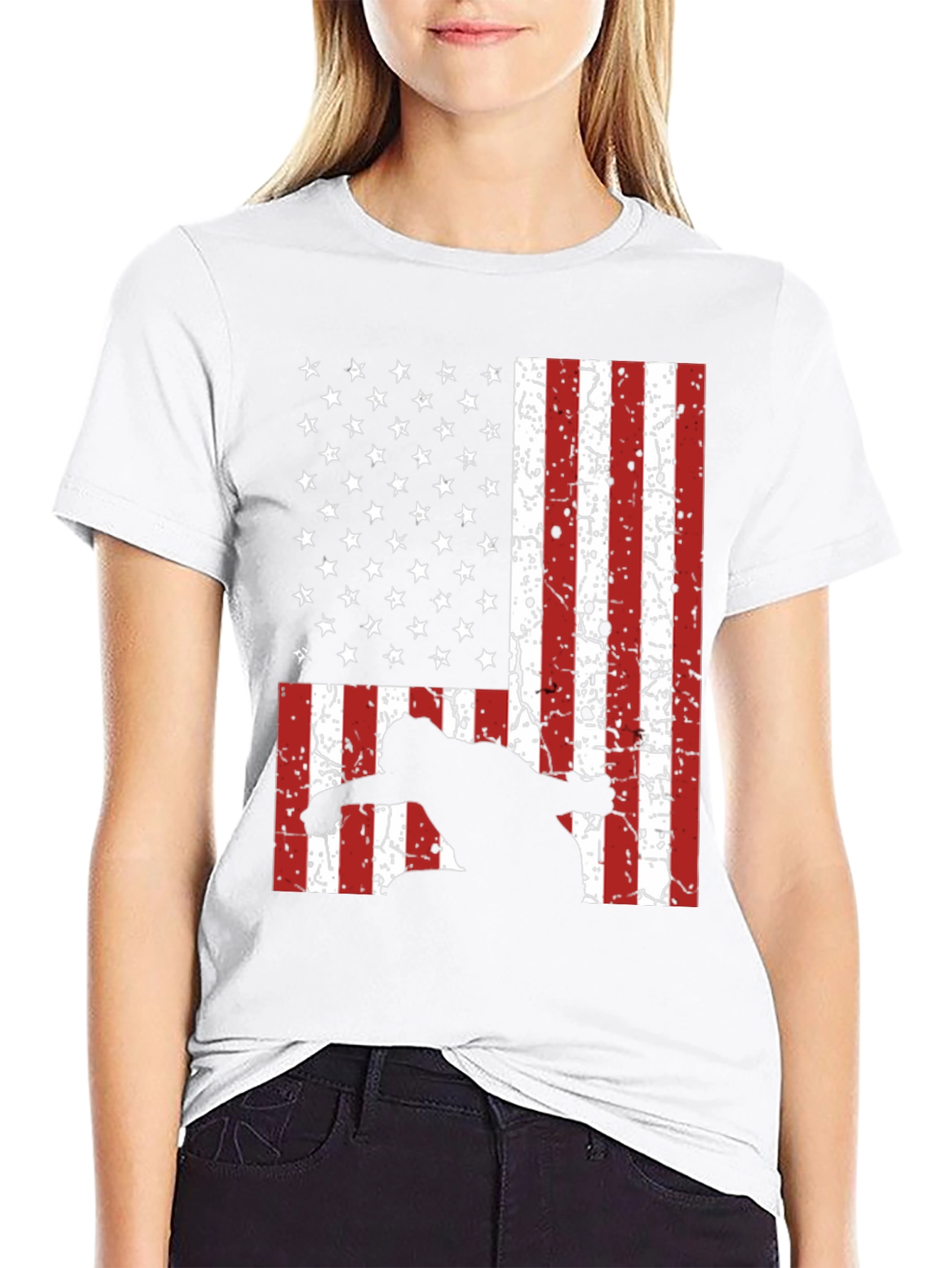 American Flag Snowboarder T-Shirt
