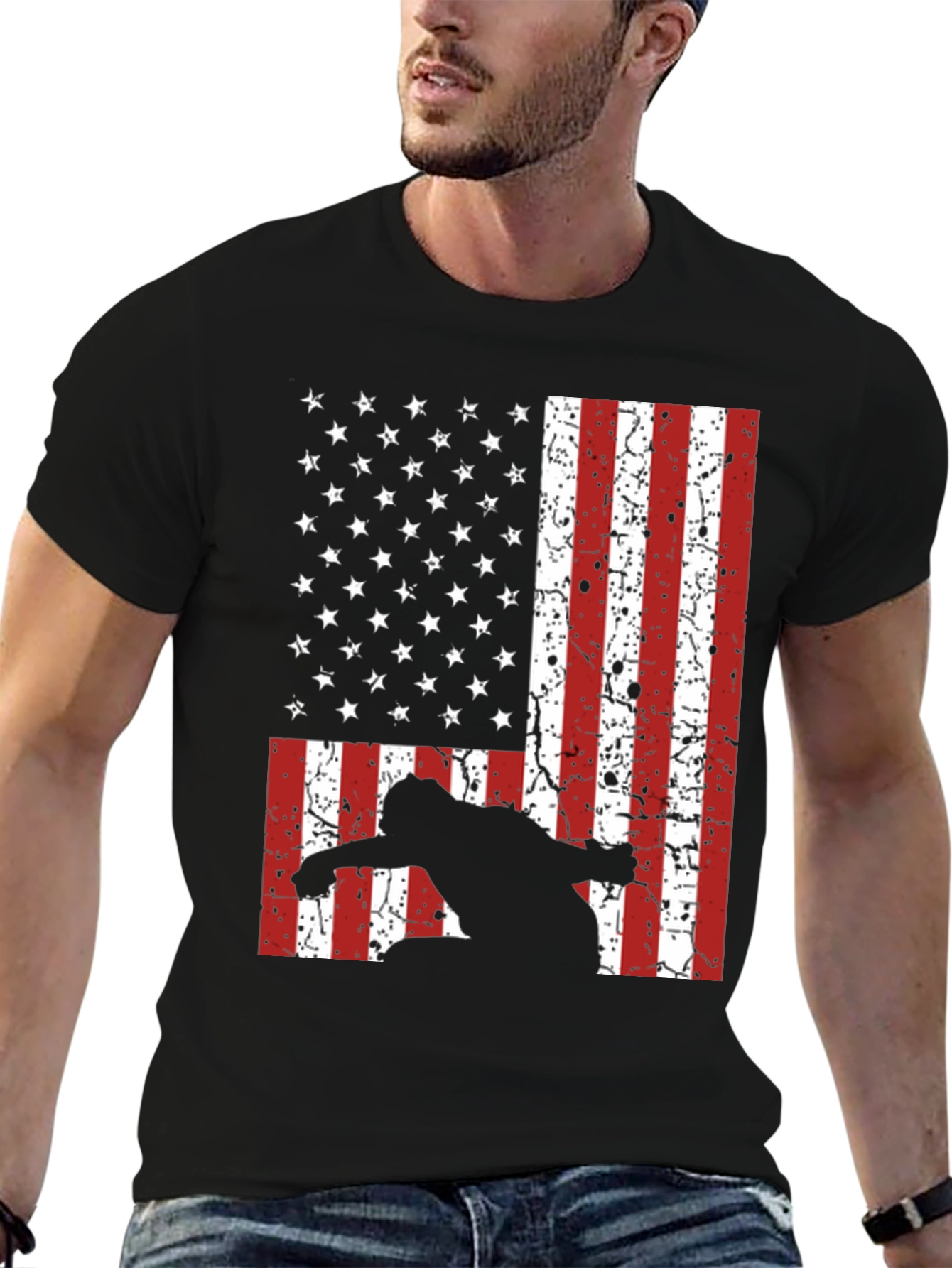 American Flag Snowboarder T-Shirt