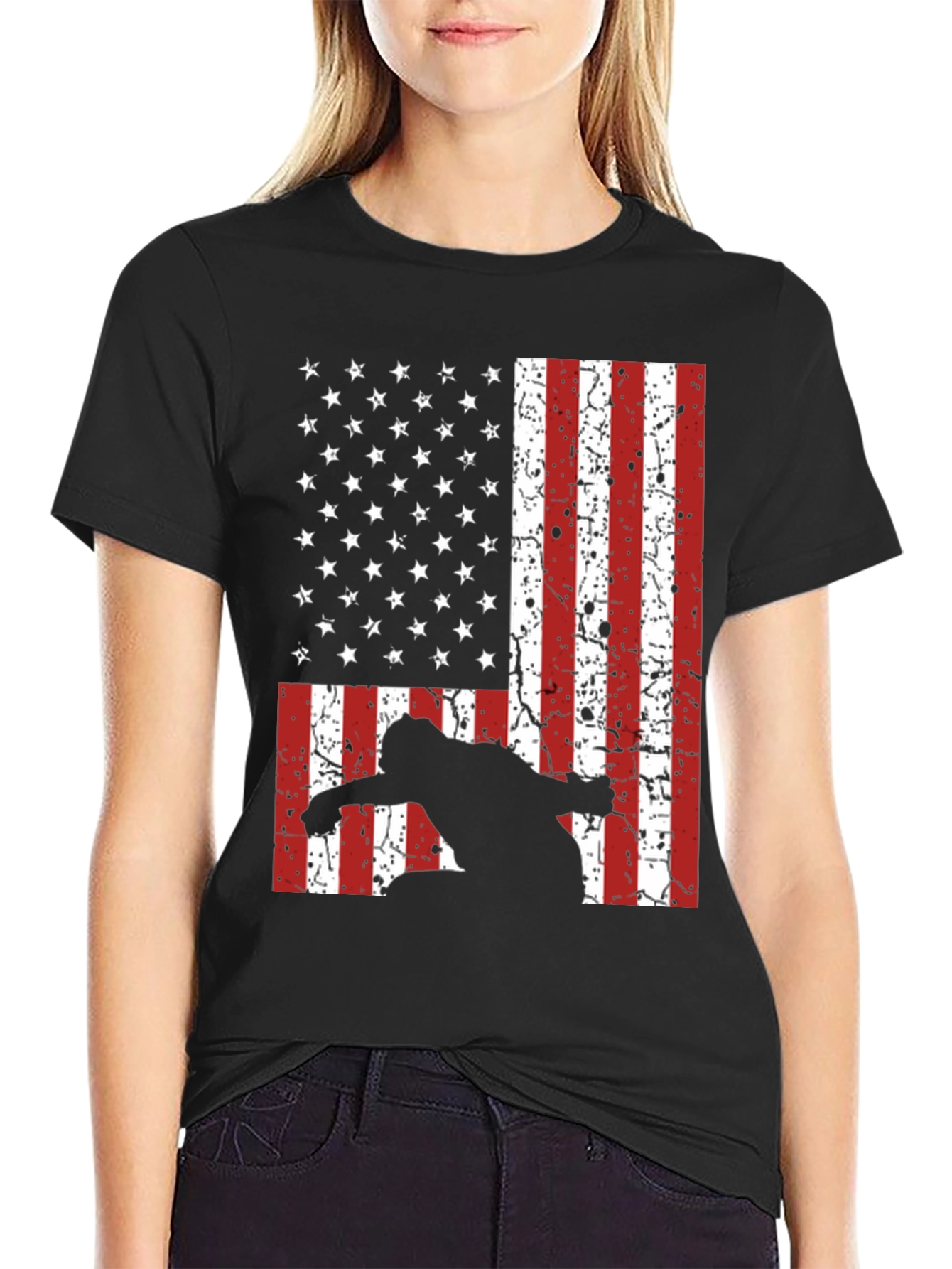 American Flag Snowboarder T-Shirt