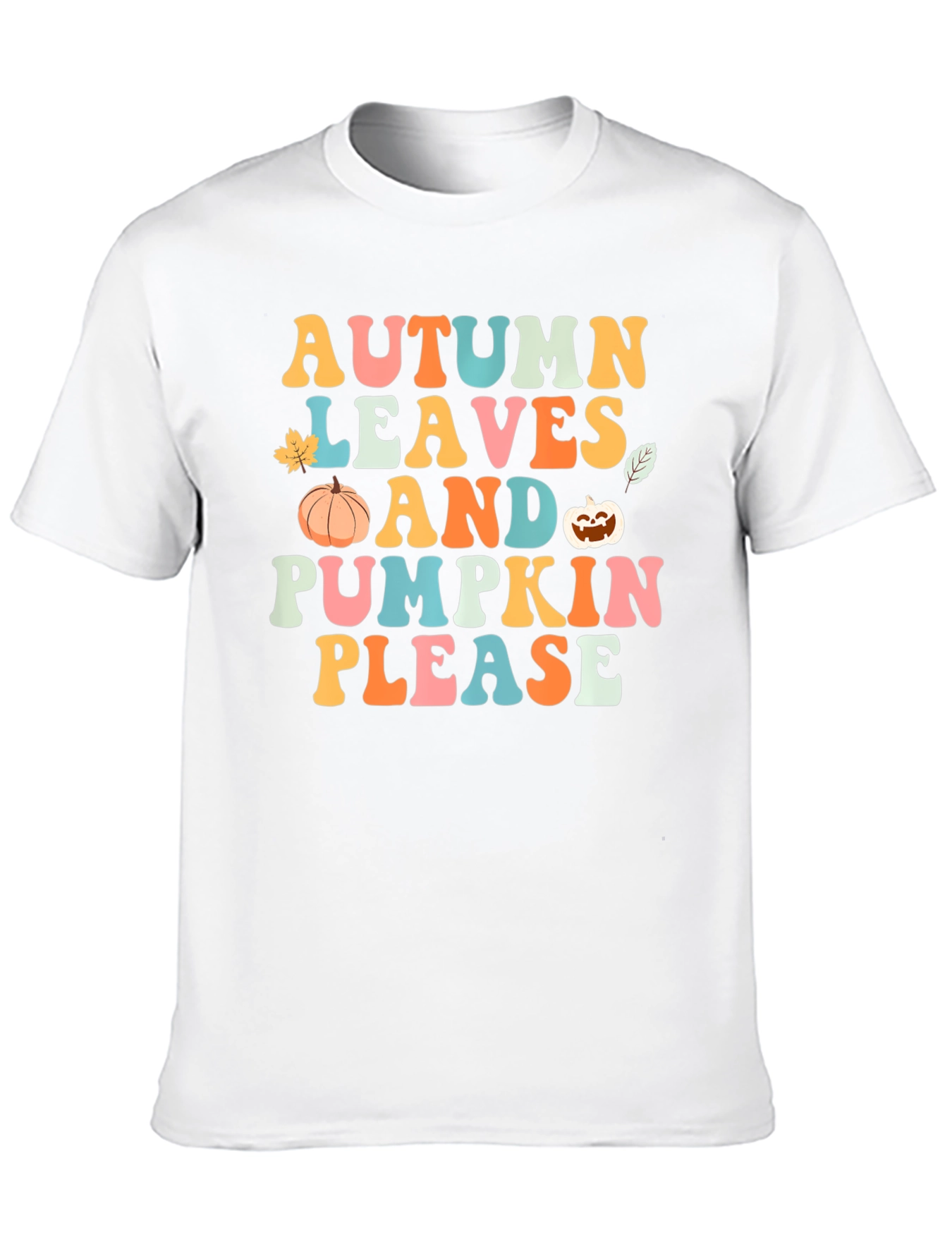 Autumn Leaves and Pumpkin Please T-Shirt
