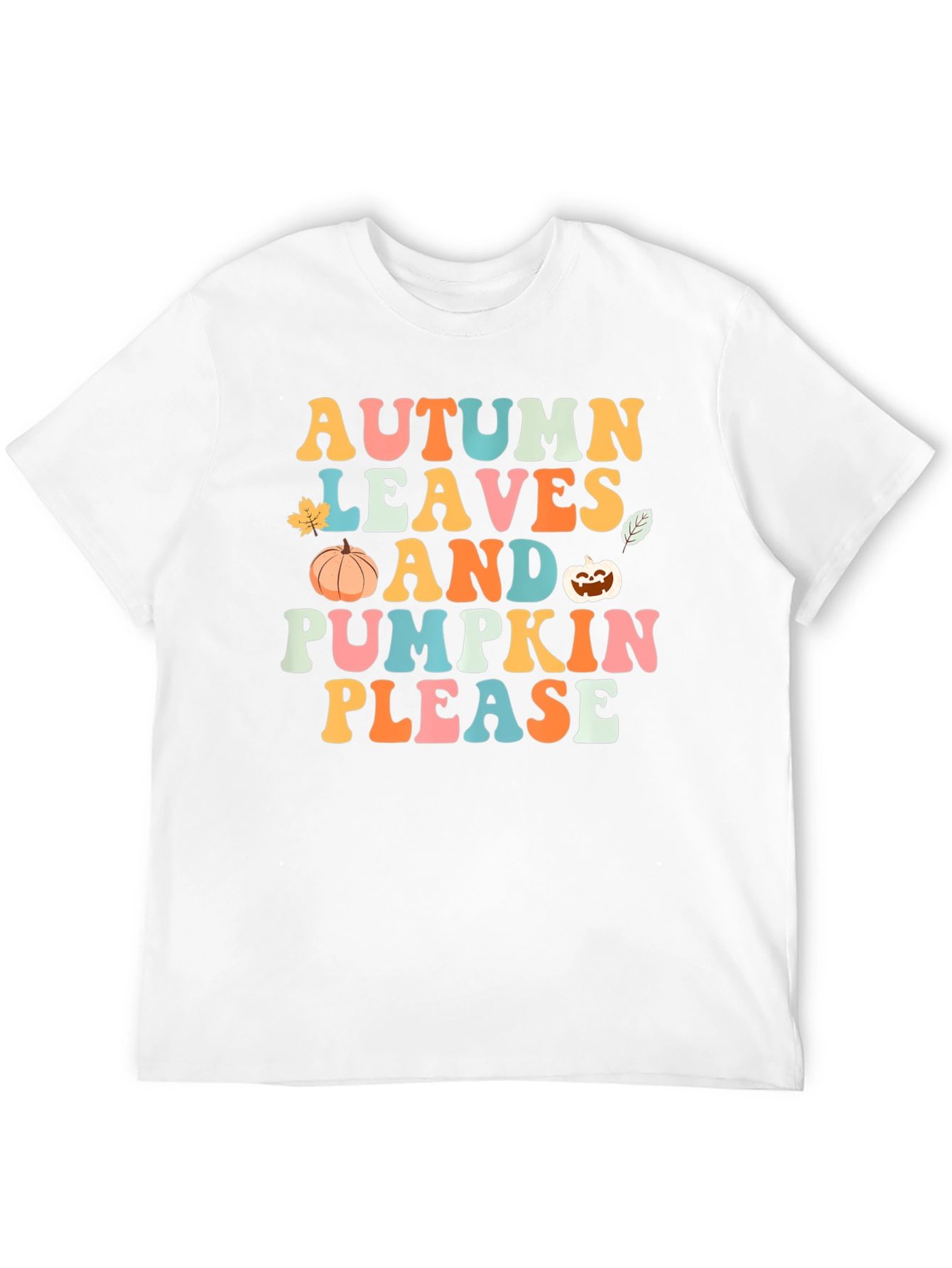 Autumn Leaves and Pumpkin Please T-Shirt
