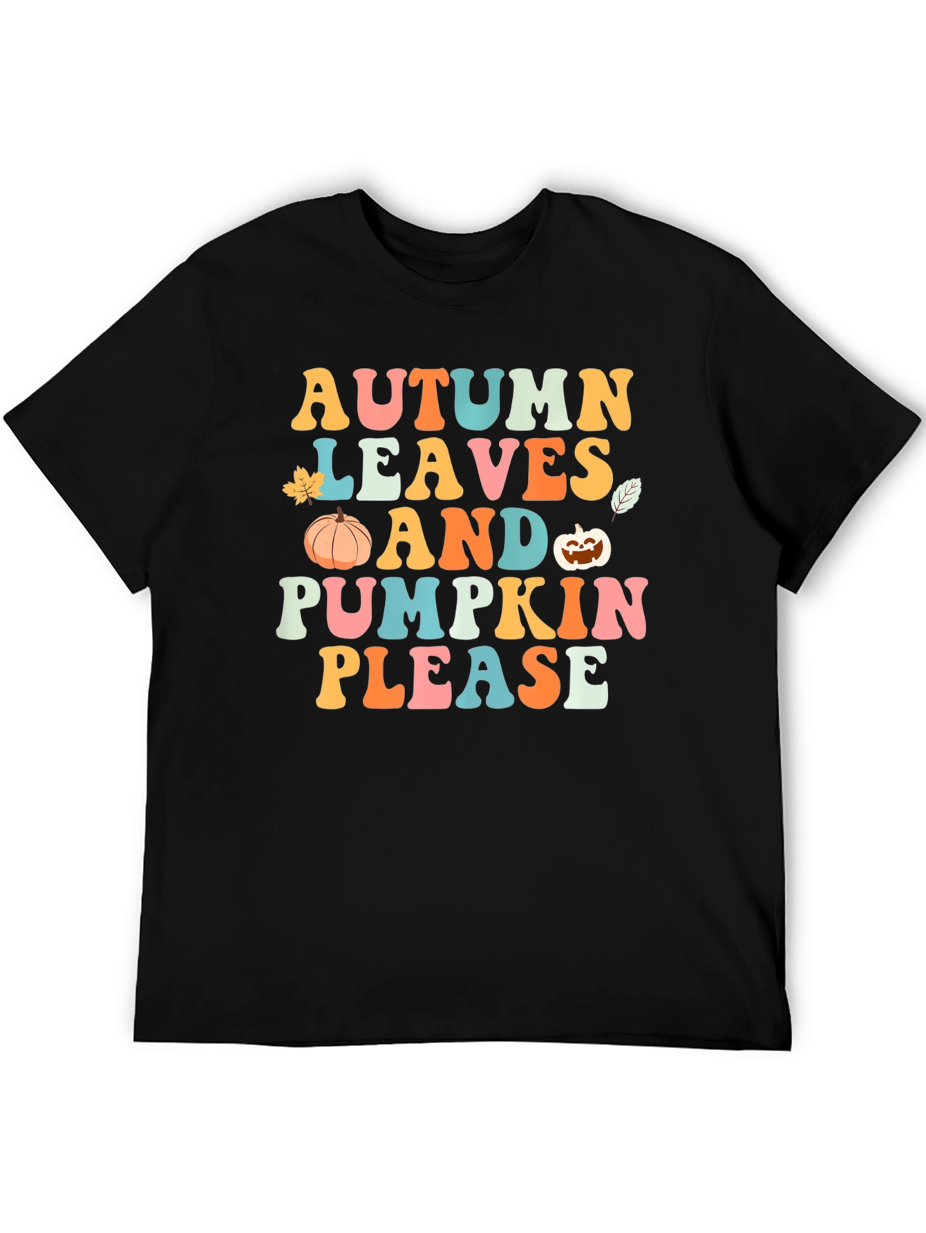 Autumn Leaves and Pumpkin Please T-Shirt
