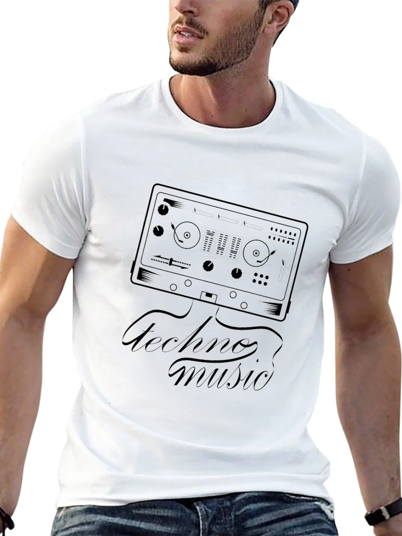 Techno Music DJ Mixer Graphic Tee