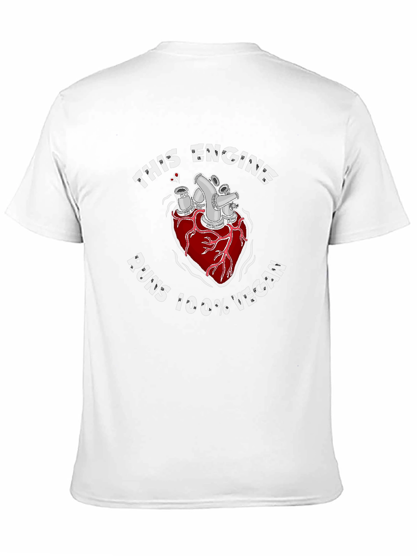 Vegan Engine T-Shirt - Unisex Black Tee
