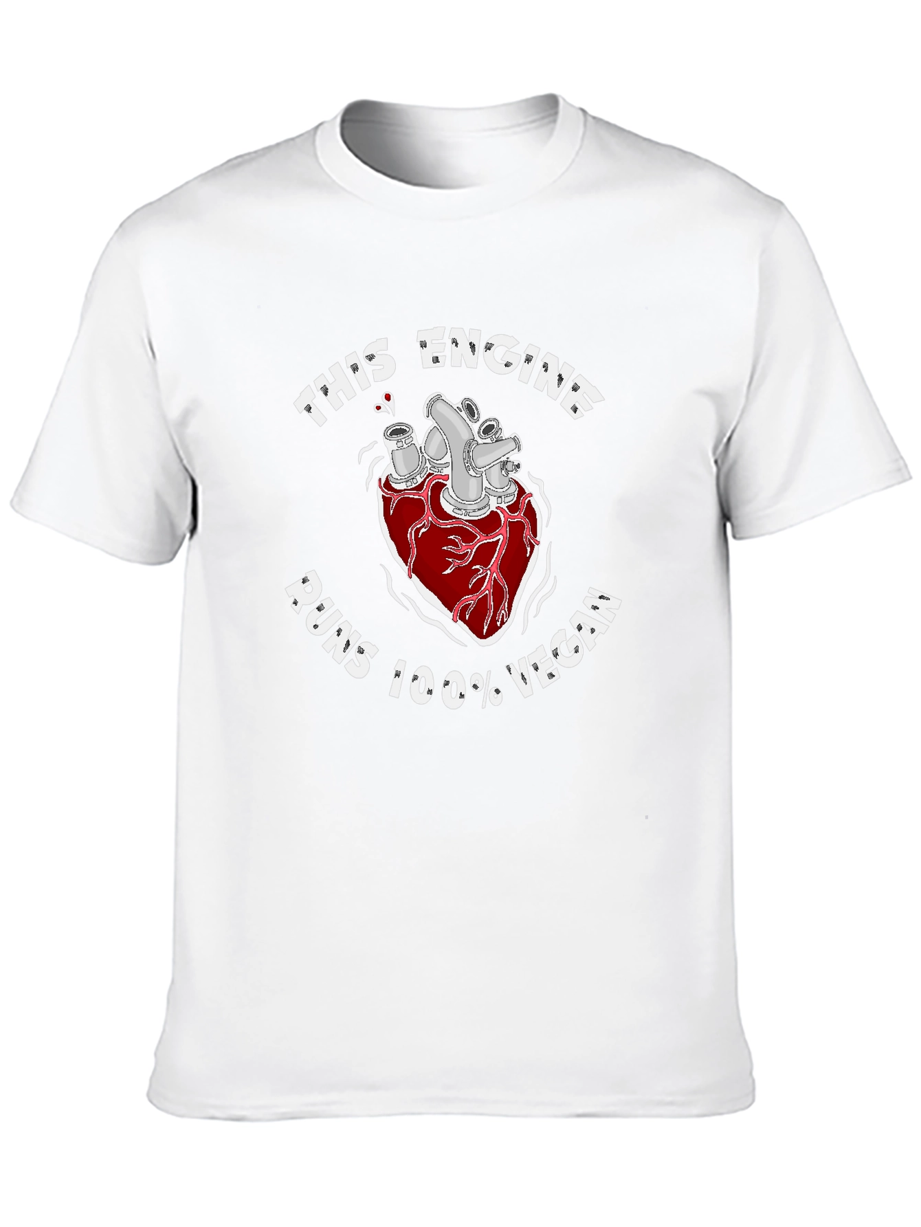 Vegan Engine T-Shirt - Unisex Black Tee
