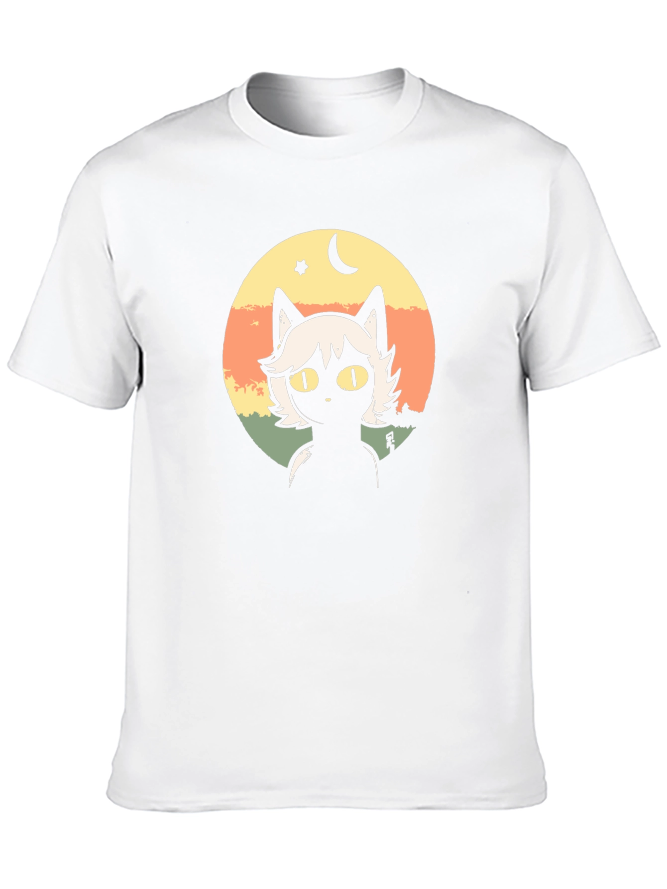 Cat Moon Star Graphic T-Shirt