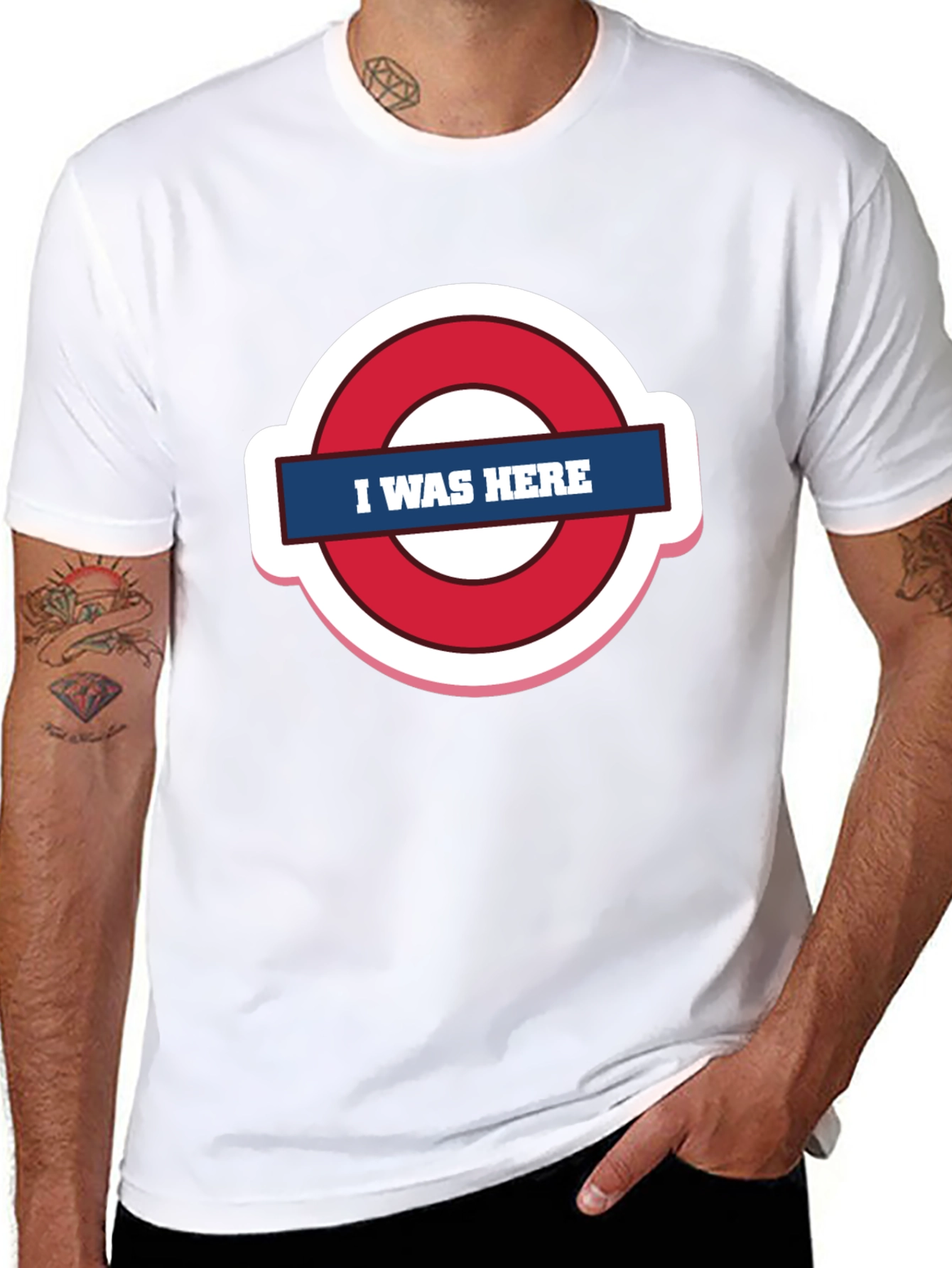 I Was Here Graphic Tee - Trendy Design