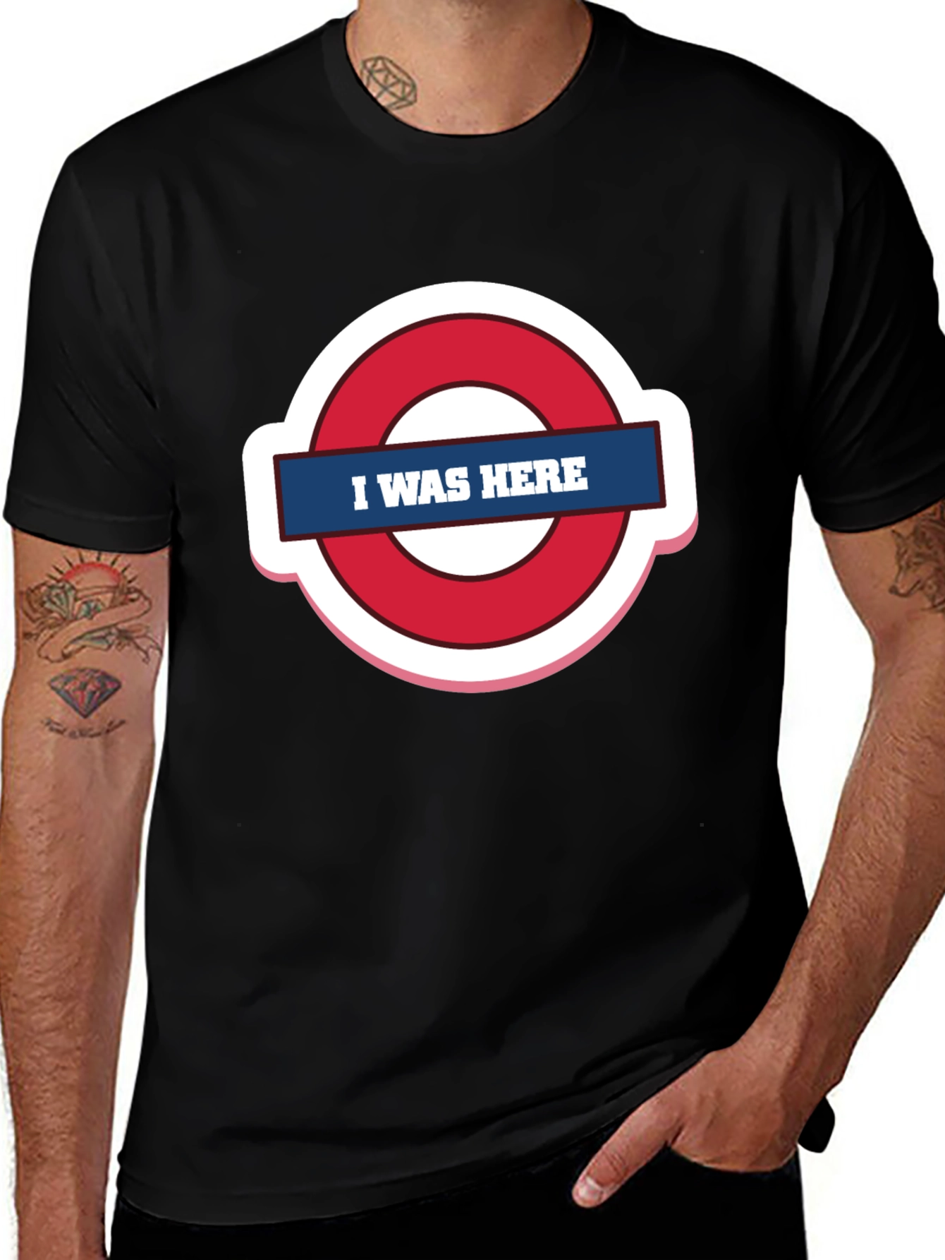 I Was Here Graphic Tee - Trendy Design